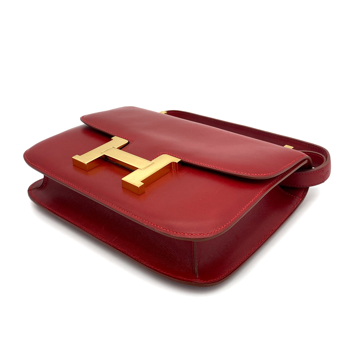 HERMES CONSTANCE ROUGE GRENADE BOXCALF SHOULDER BAG □B GHW 90261610