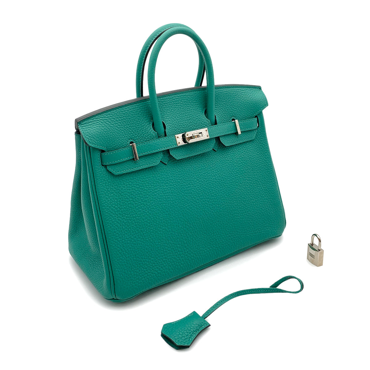 HERMES BIRKIN 25 VERT VERONE TOGO HAND BAG D SHW 90263603