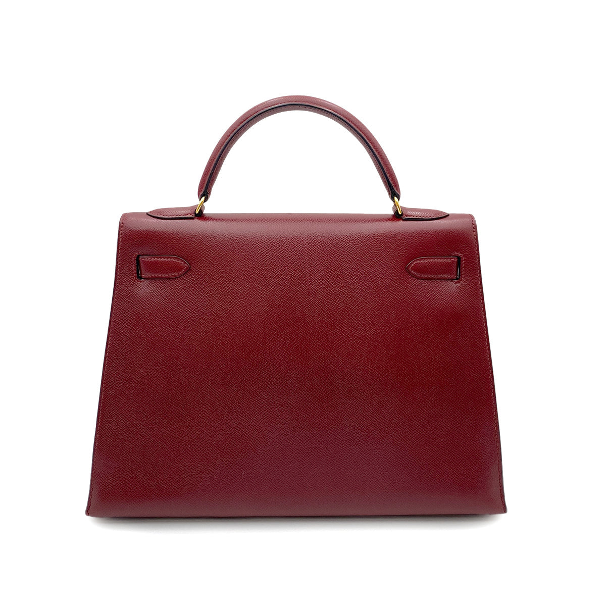 HERMES KELLY 32 SELLIER ROUGE H COUCHVEL HAND SHOULDER BAG 〇T GHW 90264343