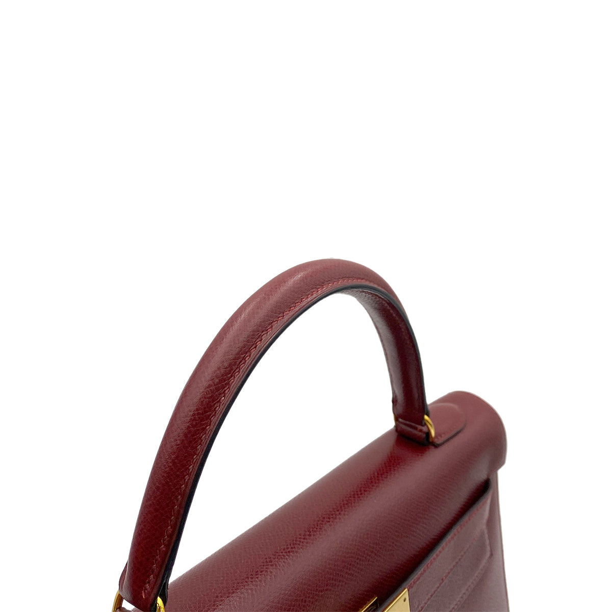 HERMES KELLY 32 SELLIER ROUGE H COUCHVEL HAND SHOULDER BAG 〇T GHW 90264343