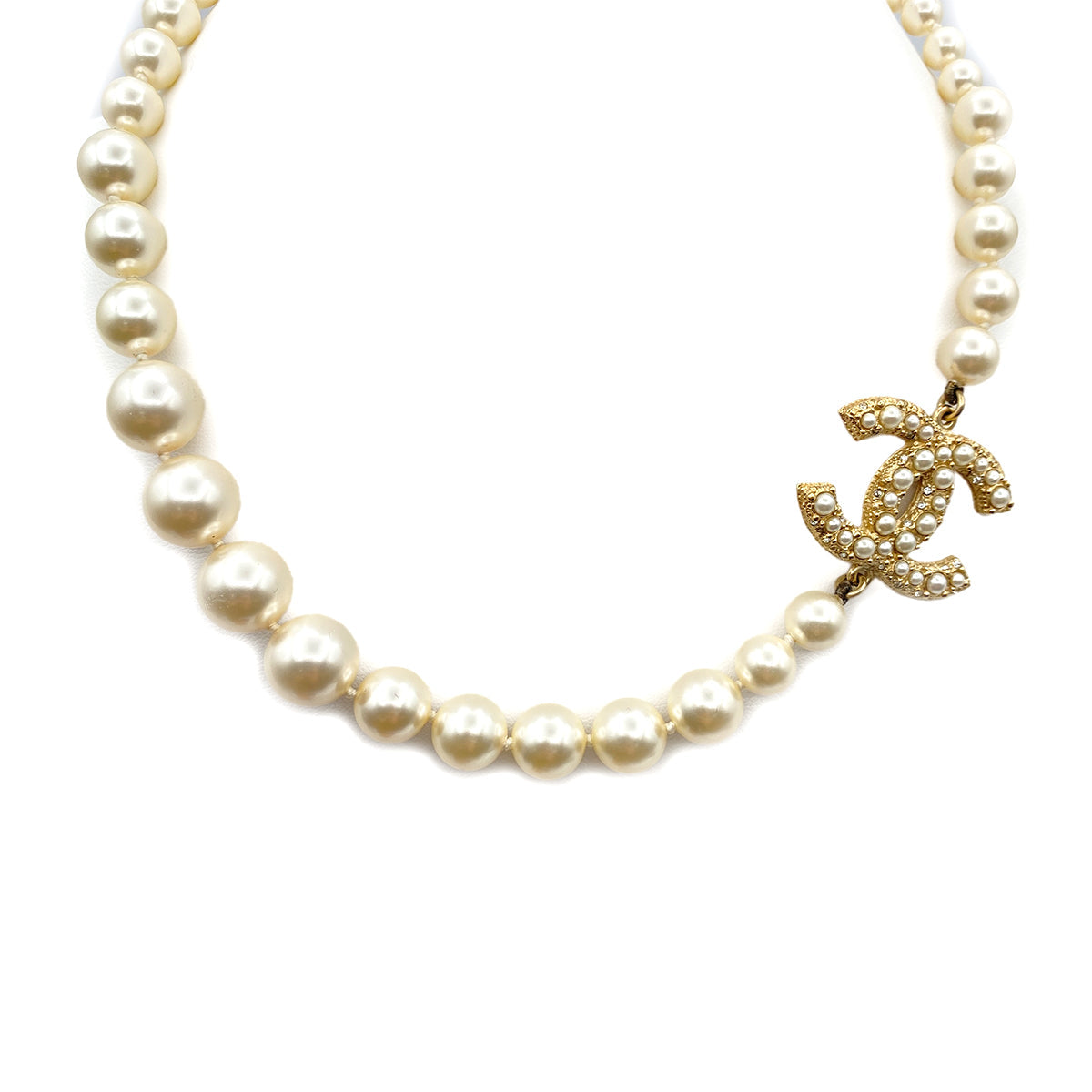 CHANEL NECKLACE COCOMARK FAKE PEARL ACCESSORY 14C 90264548