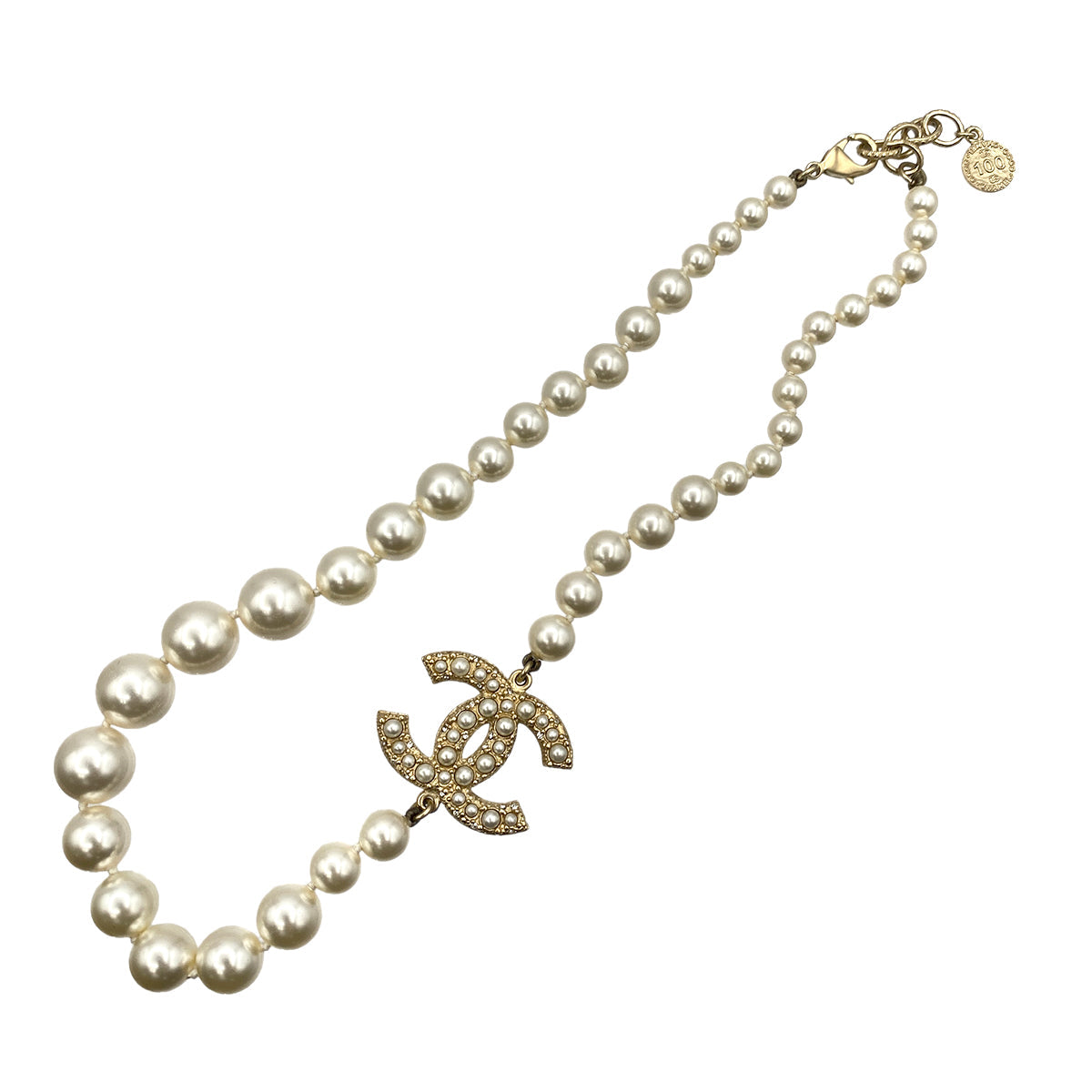 CHANEL NECKLACE COCOMARK FAKE PEARL ACCESSORY 14C 90264548