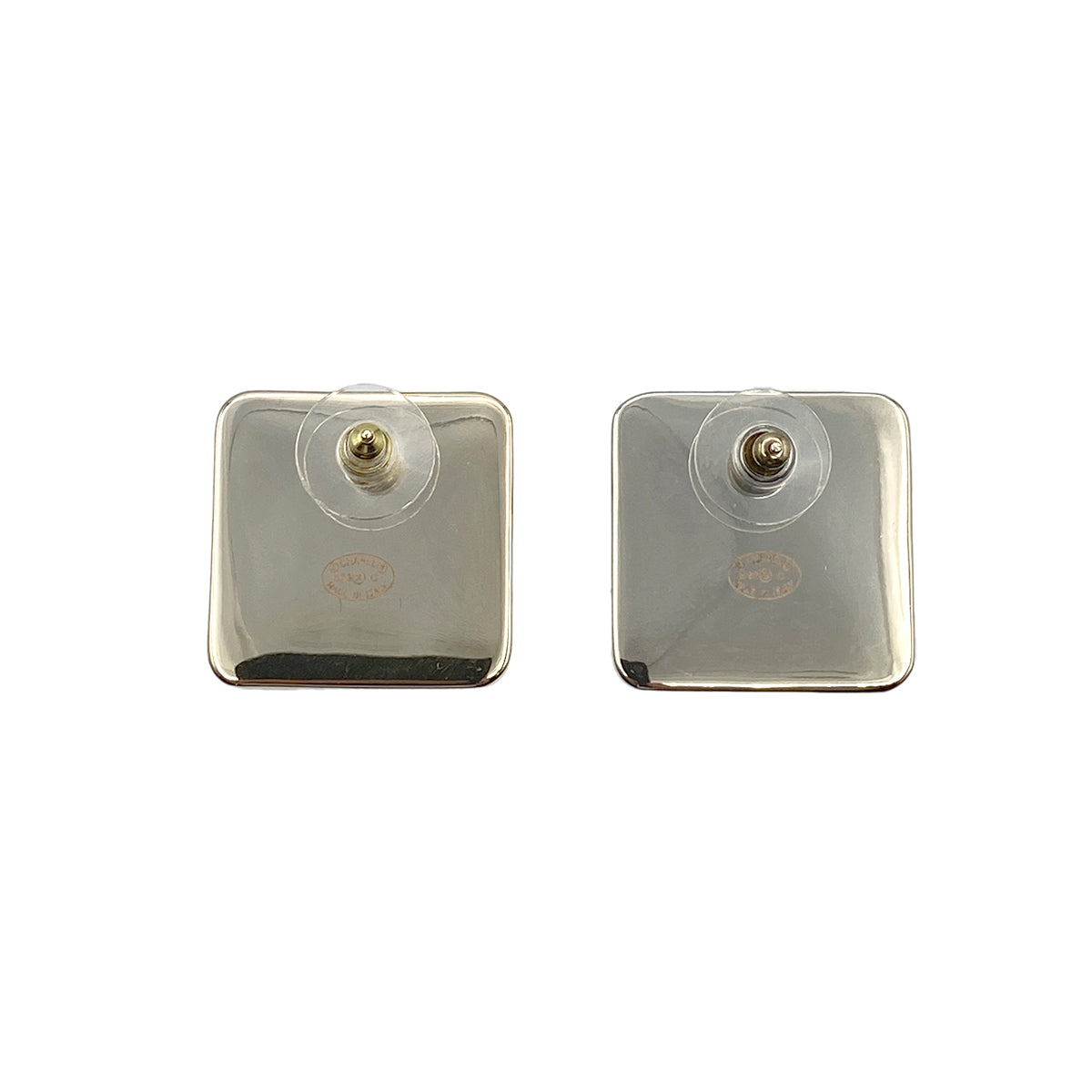 CHANEL EARRINGS COCOMARK WHITE SQUARE ACCESSORY B23C 90264573