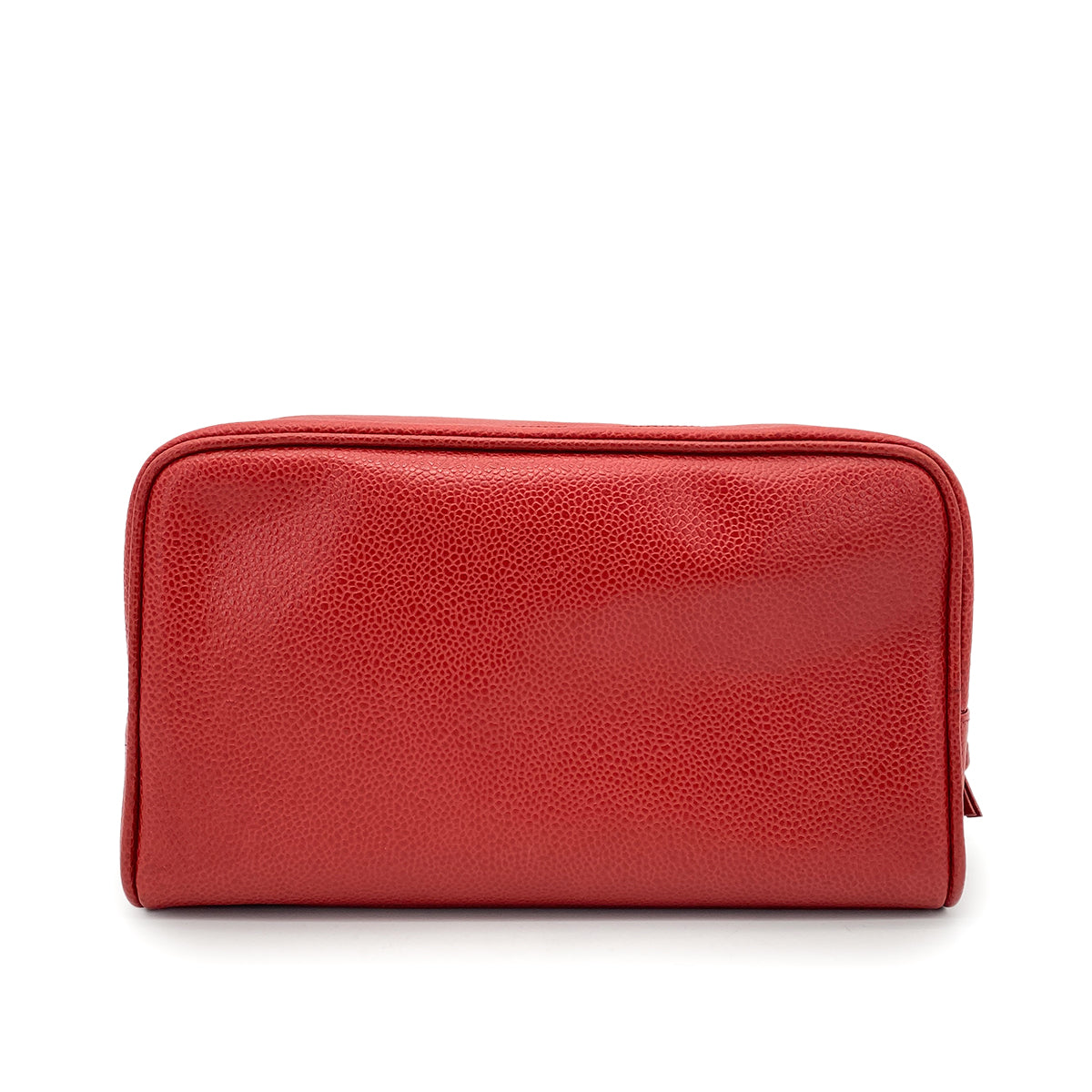 CHANEL VINTAGE CLUTCH BAG RED CAVIAR SKIN 90264783