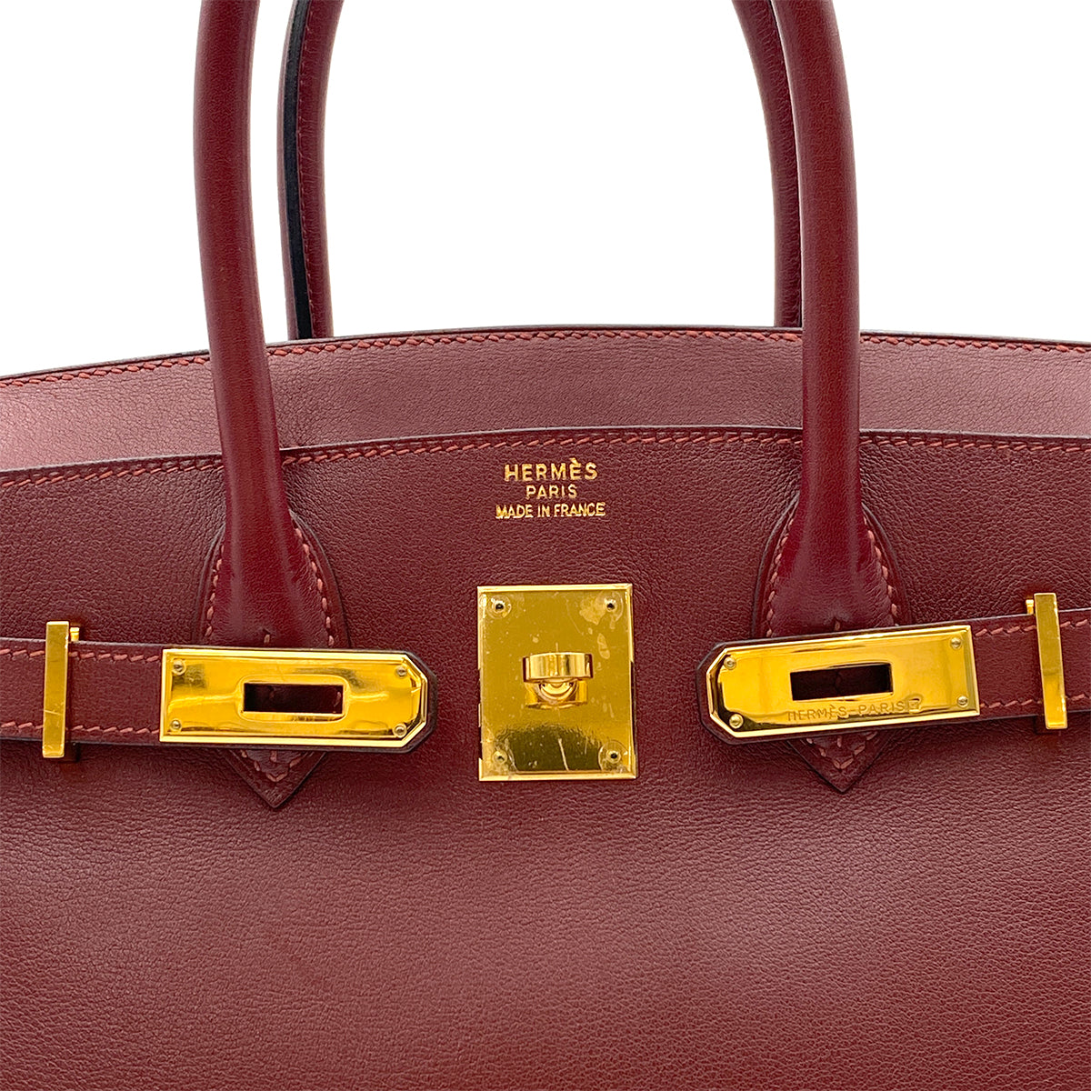 HERMES BIRKIN 30 ROUGE H VEAU GULLIVER HAND BAG □B GHW 90265409