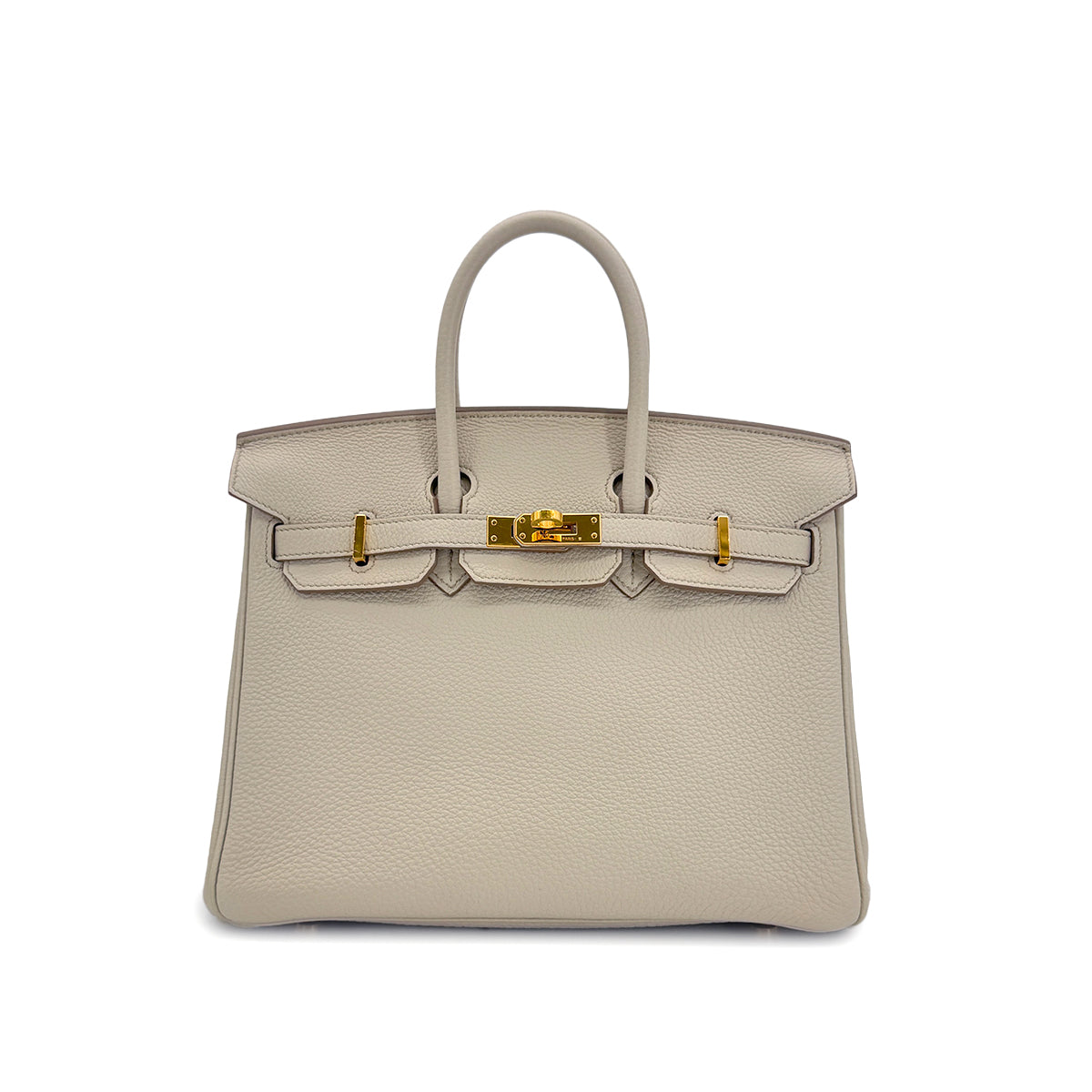 HERMES BIRKIN 25 BETON TOGO HAND BAG U GHW 90309136