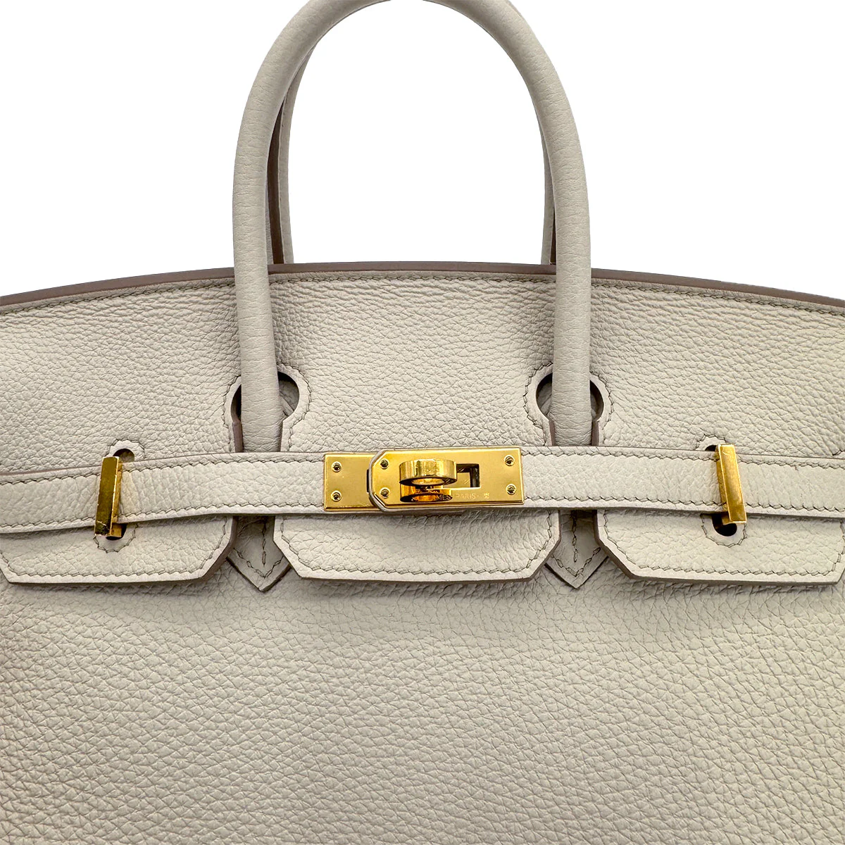 HERMES BIRKIN 25 BETON TOGO HAND BAG U GHW 90309136