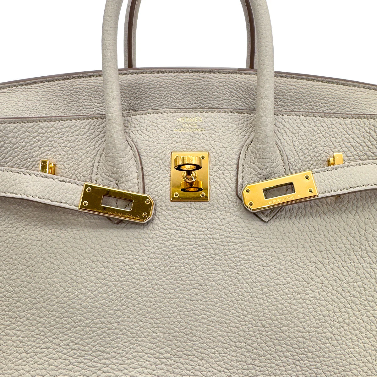 HERMES BIRKIN 25 BETON TOGO HAND BAG U GHW 90309136