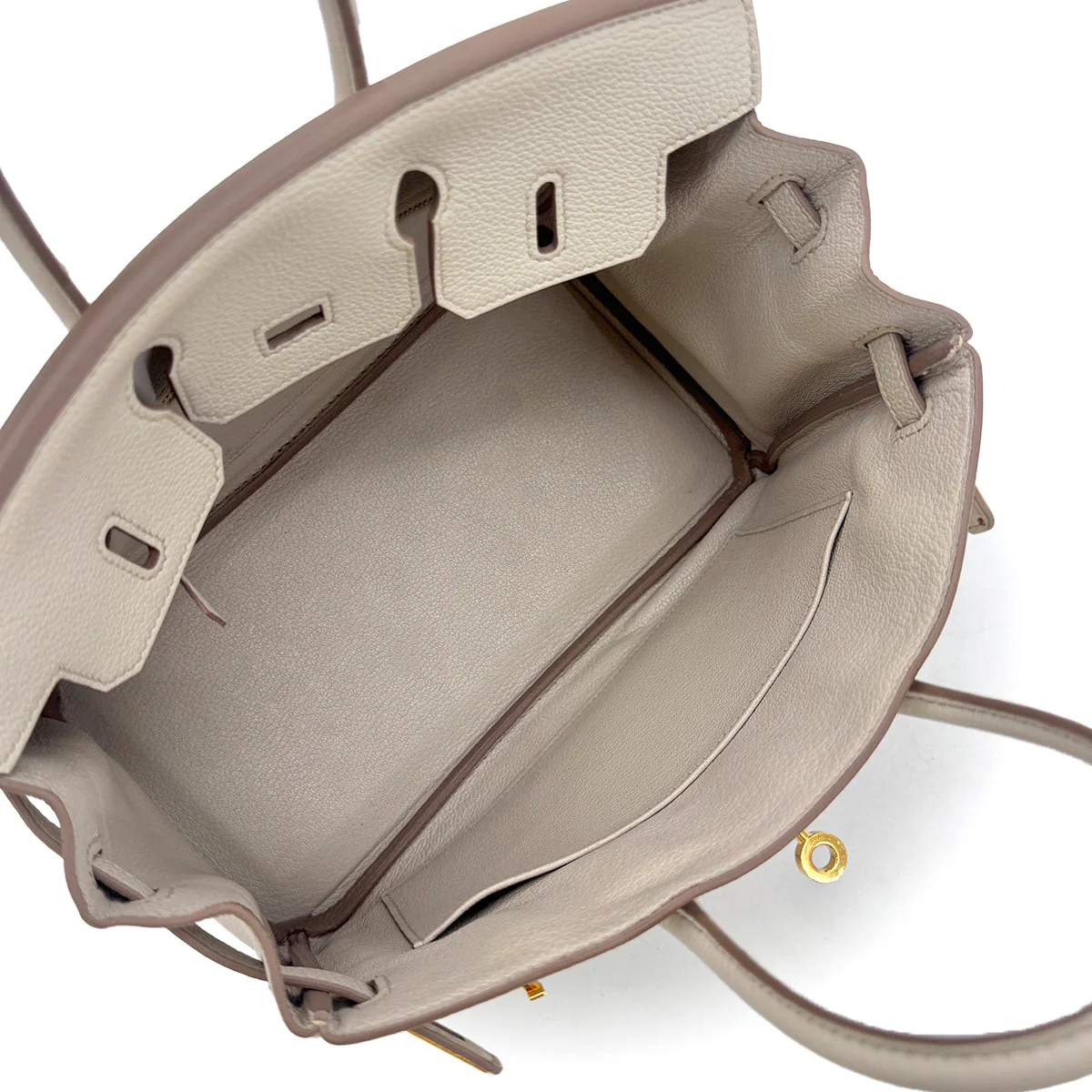 HERMES BIRKIN 25 BETON TOGO HAND BAG U GHW 90309136