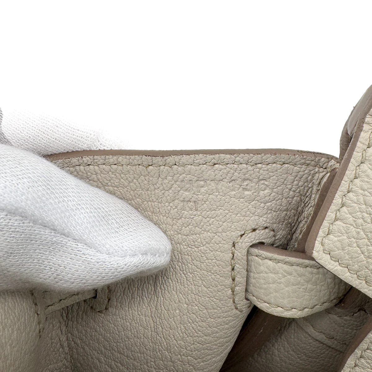 HERMES BIRKIN 25 BETON TOGO HAND BAG U GHW 90309136