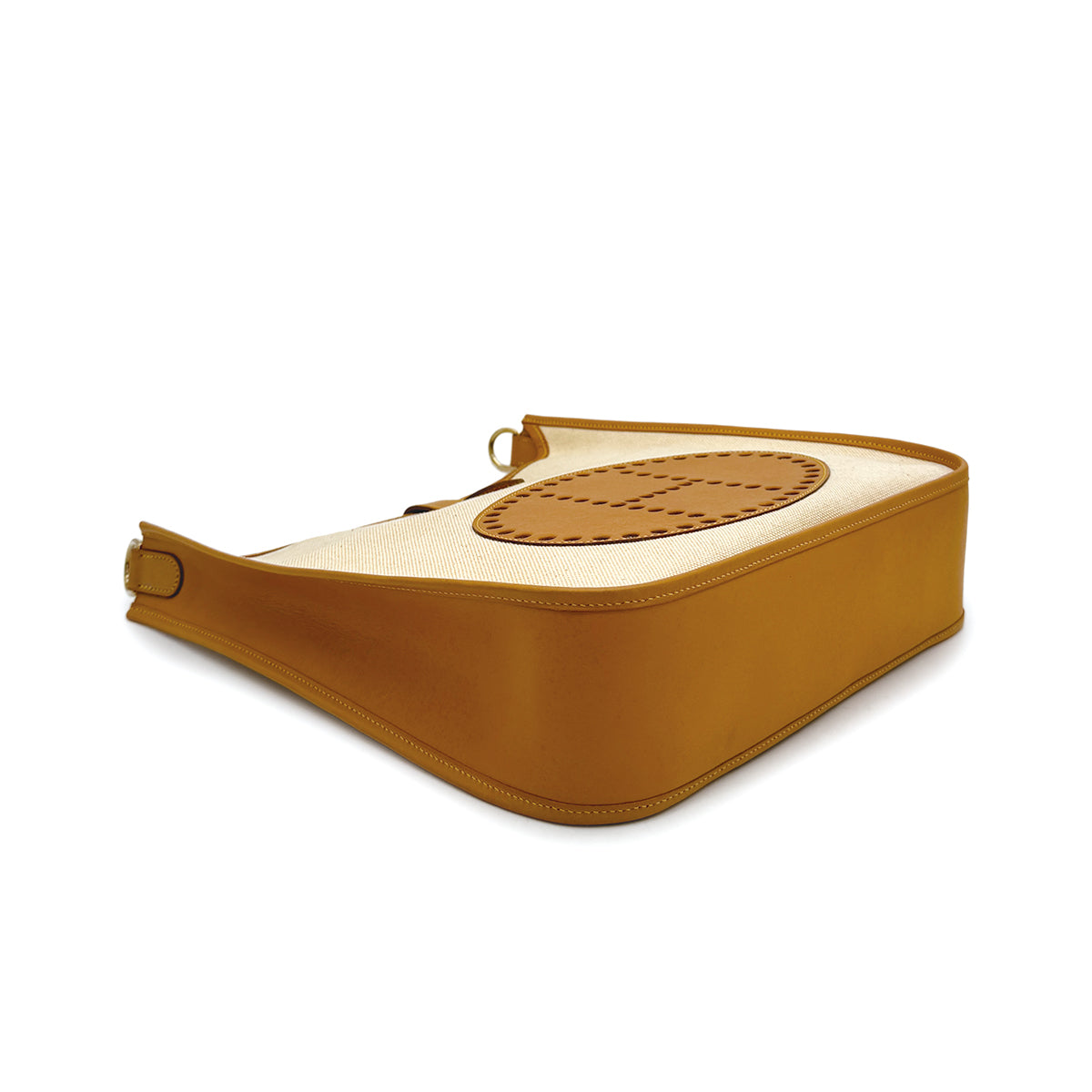 HERMES EVELYNE GM NATUREL TOILE H VEAU BARENIA SHOULDER BAG 〇Z 90310340