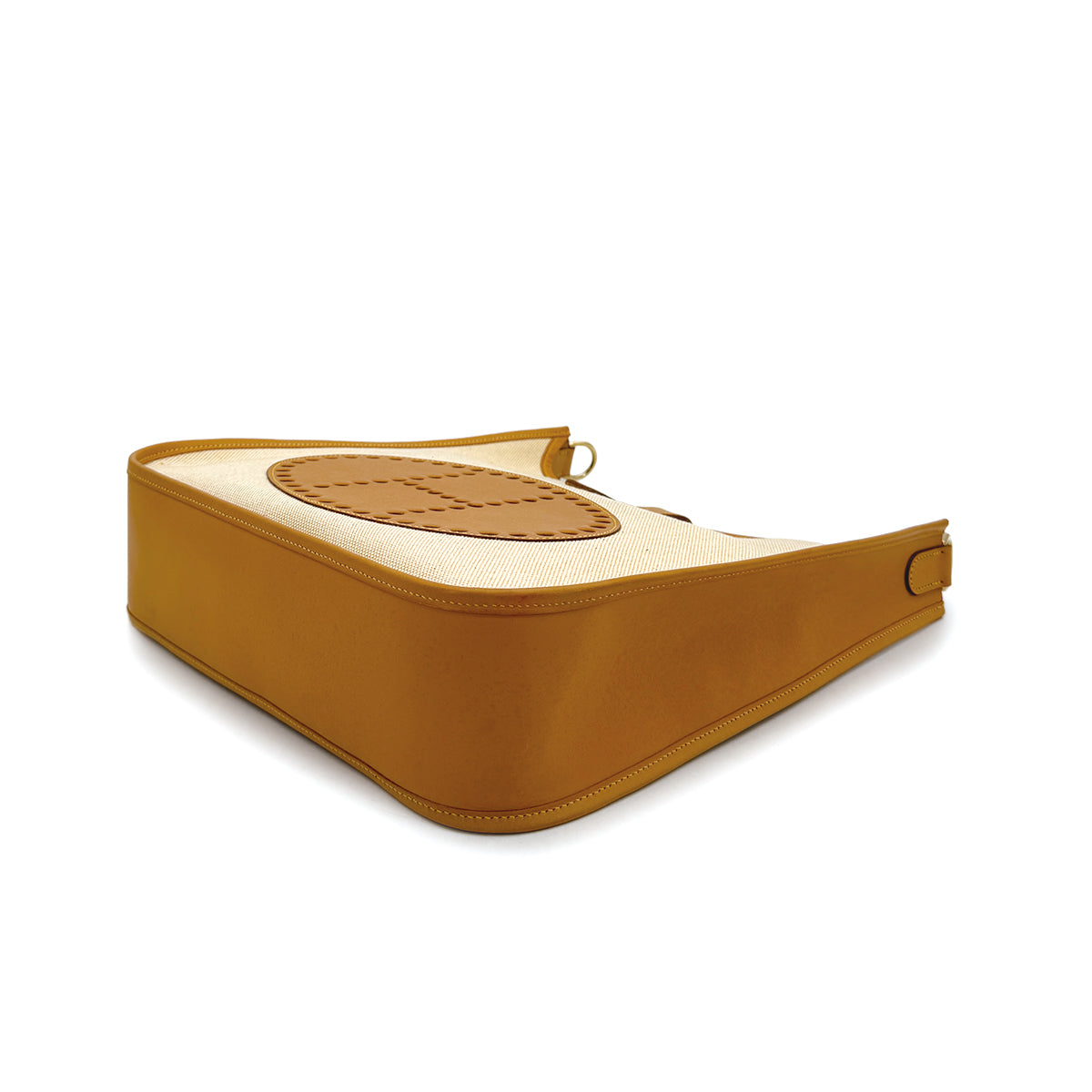 HERMES EVELYNE GM NATUREL TOILE H VEAU BARENIA SHOULDER BAG 〇Z 90310340