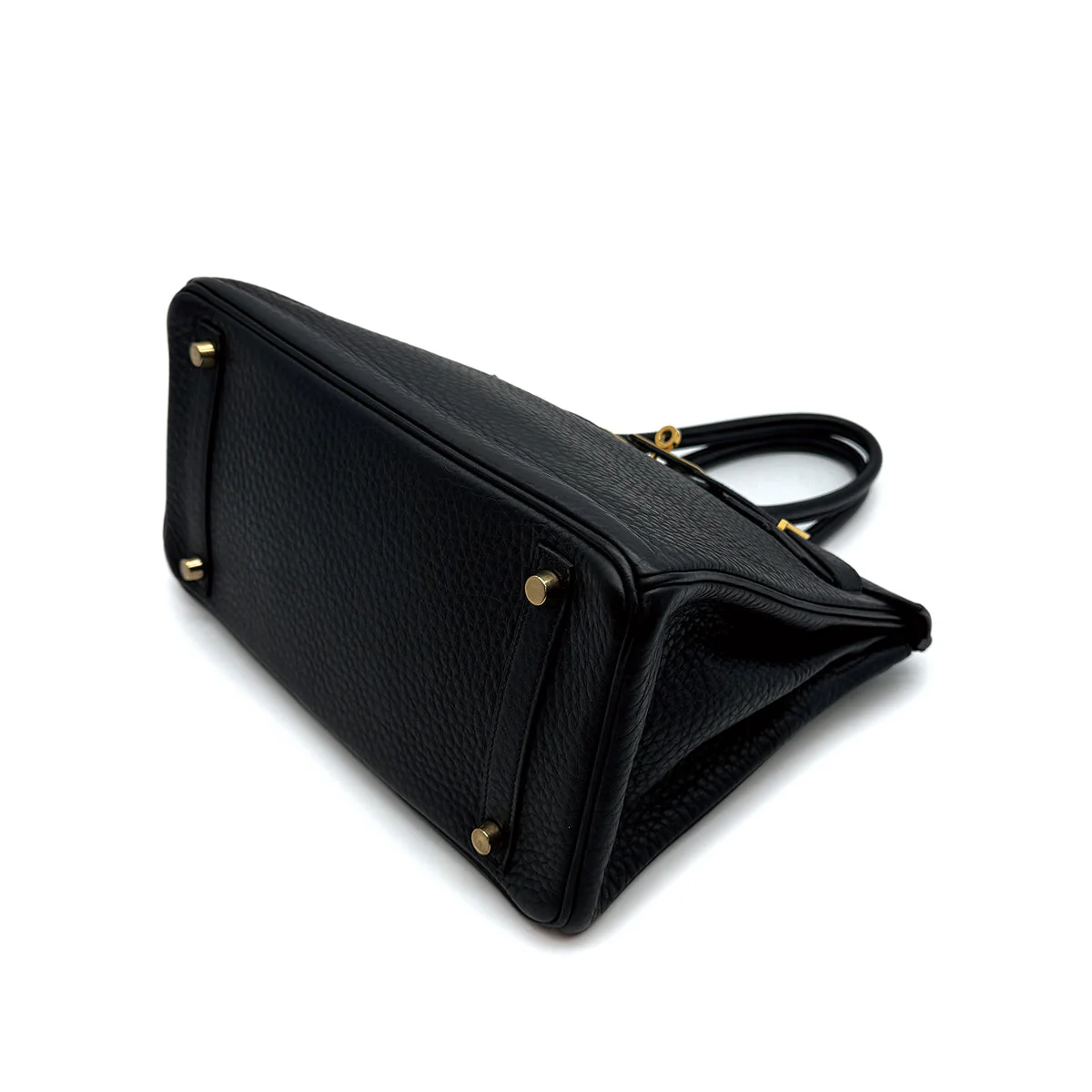 HERMES BIRKIN 30 BLACK TAURILLON CLEMENCE HAND BAG 2004 SQUARE H GOLD HARDWARE 90313531