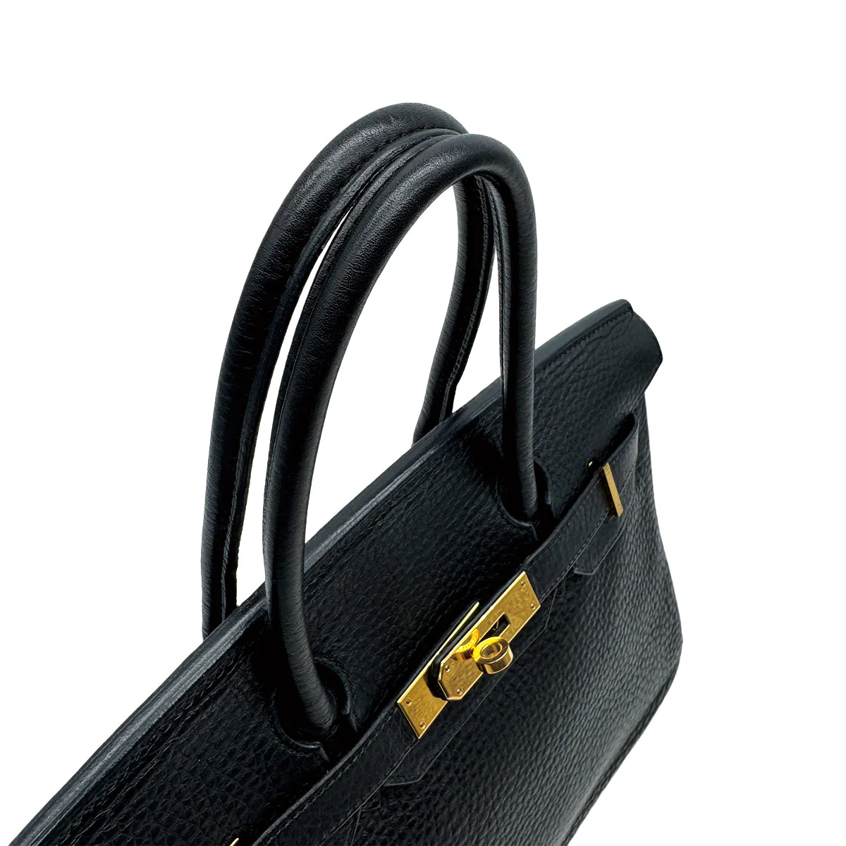 HERMES BIRKIN 30 BLACK TAURILLON CLEMENCE HAND BAG 2004 SQUARE H GOLD HARDWARE 90313531