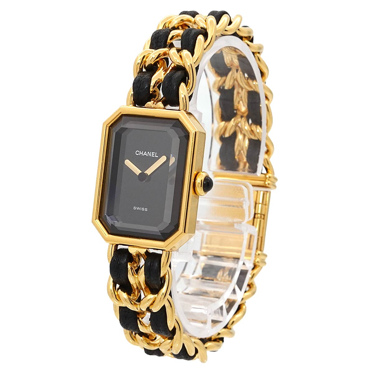 CHANEL Premiere XL Size H0001 Vintage Women's Watch Black Gold Quartz Watch Premiere Chanel. 48853