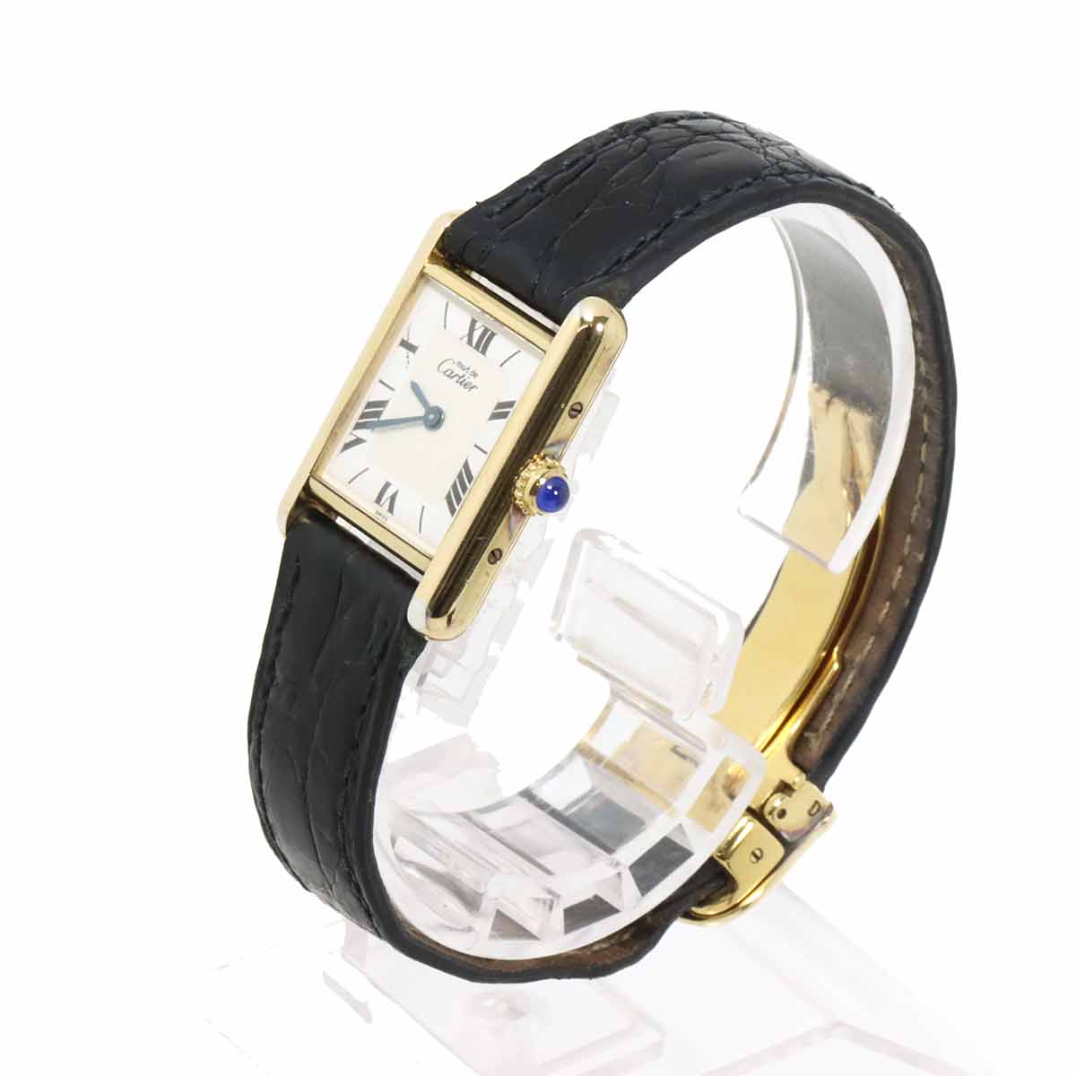 Cartier Must Tank Vermeil W1009654 SV925 Women's Watch White Quartz Watch Must Tank Cartier 90320988