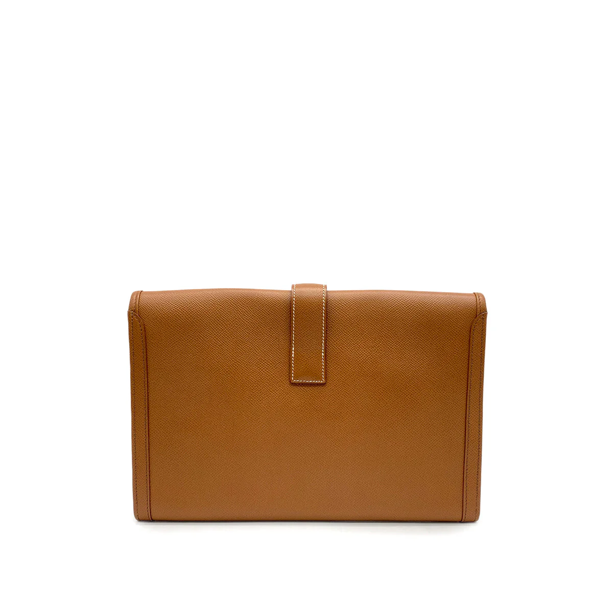 HERMES JIGE PM CLUTCH BAG GOLD COURCHEVEL 1997 SQUARE A 90321637