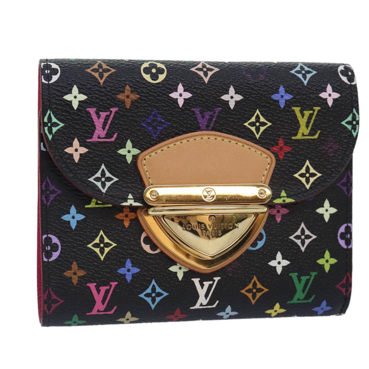 LOUIS VUITTON Multicolor Portefeuille Koala Wallet Black M58087 LV Auth 90462A