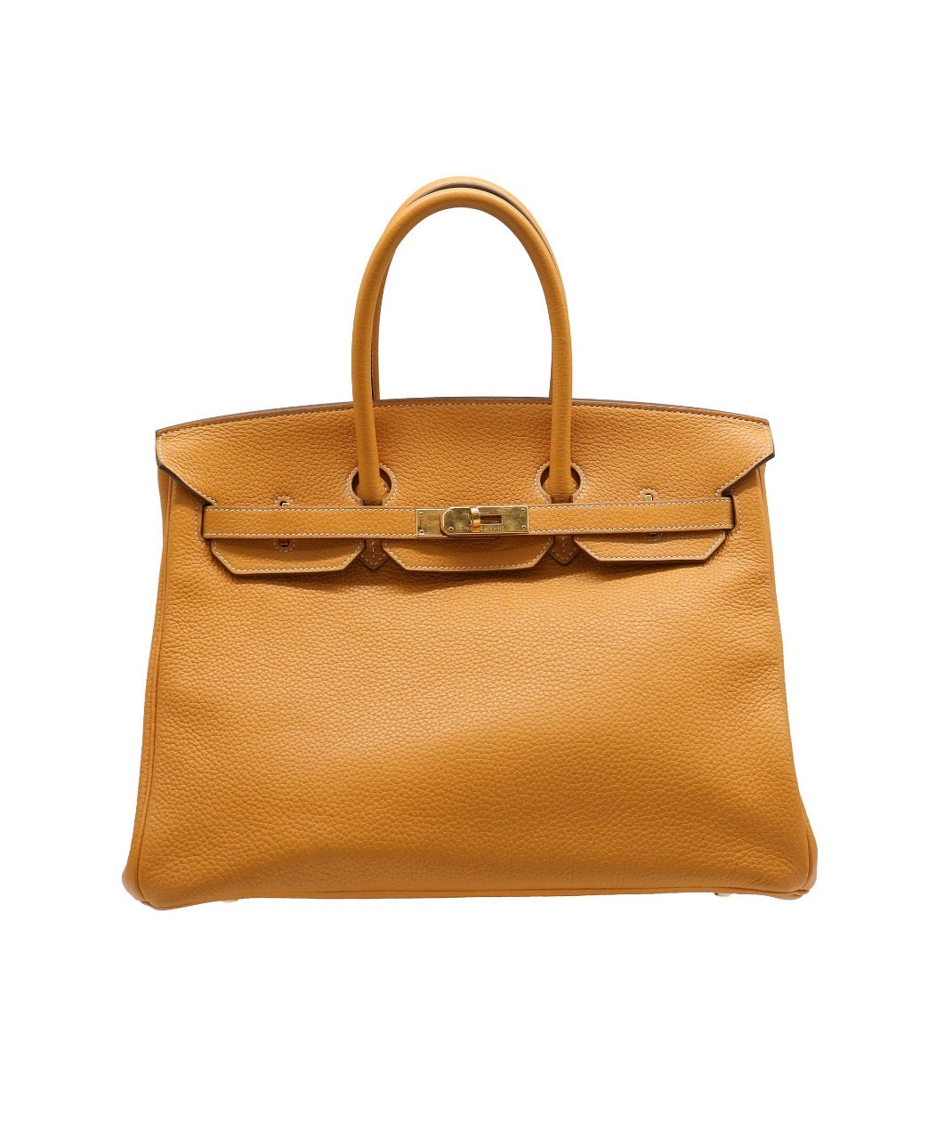 Hermes Birkin 35 Yellow Clemence GHW  ALC1976