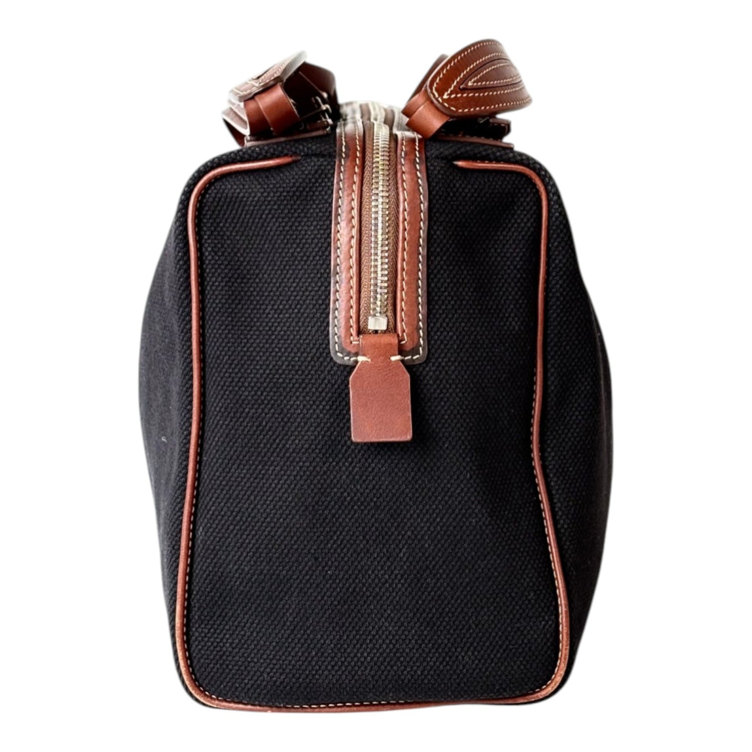 Celine Black Canvas Boston Bag