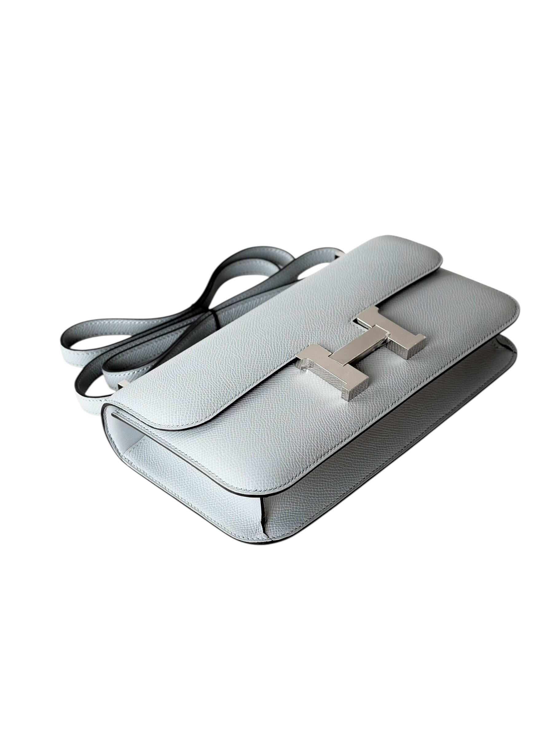Hermes Constance Elane Glacier Blue Epsom
