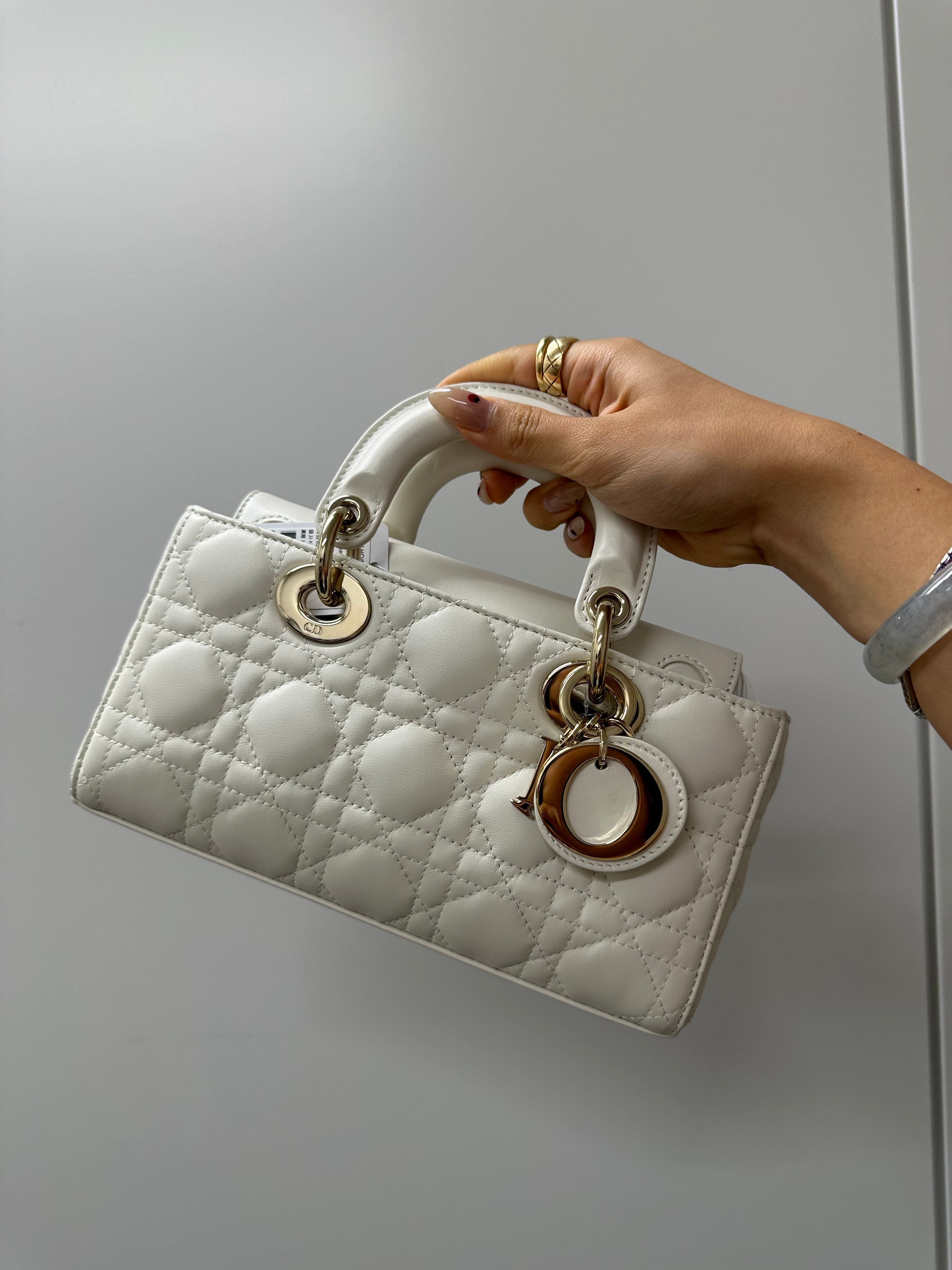 DIOR Lamb White G D-JOY 2 Way Bag B0818LHCVM