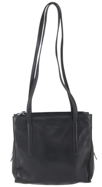 PRADA black leather shoulder bag nc63z6npbd