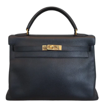 HERMES KELLY 32 Ardennes leather Black 〇Y (1995) js7r6ggfhs
