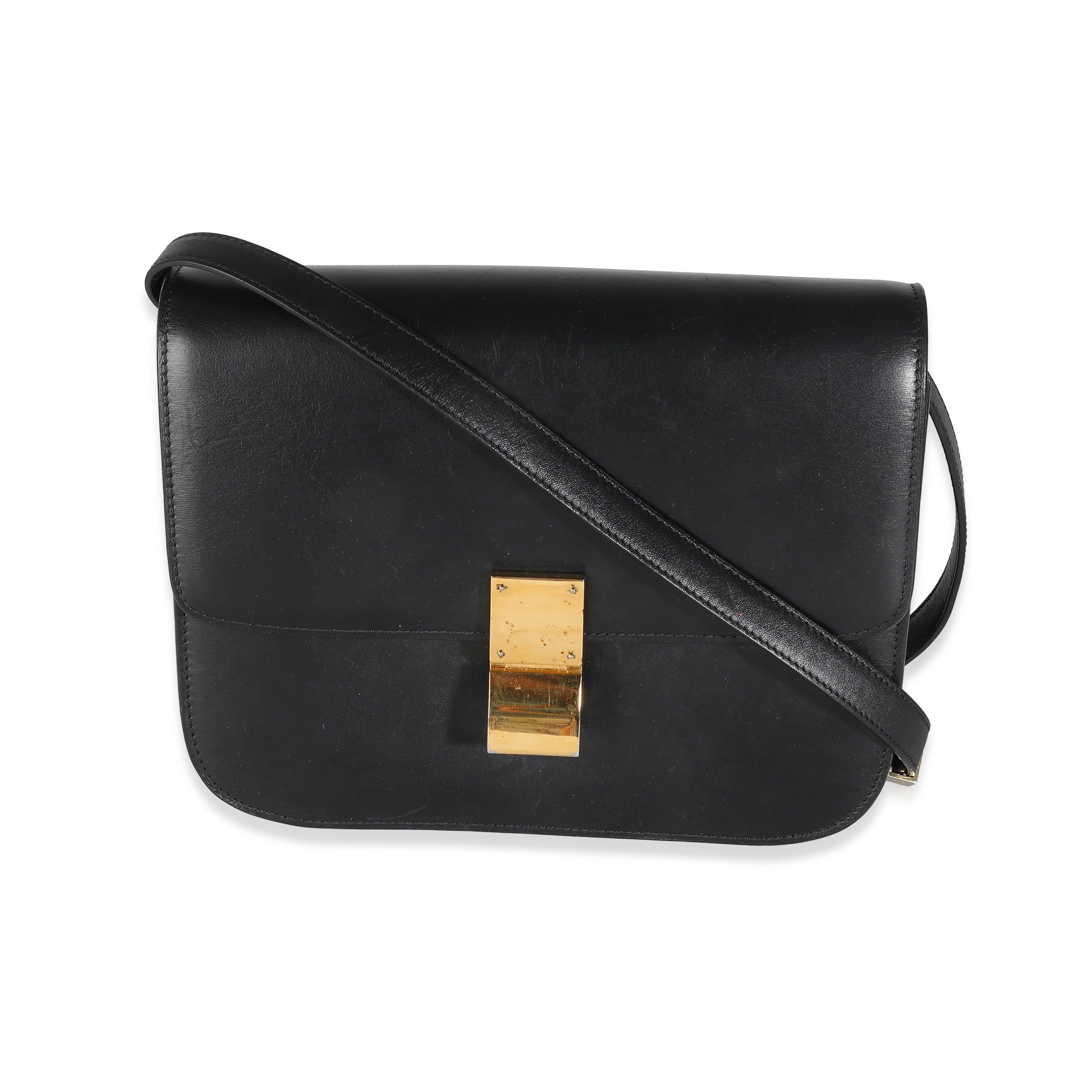 Celine Black Boxcalf Leather Bag With GHW ASC5196