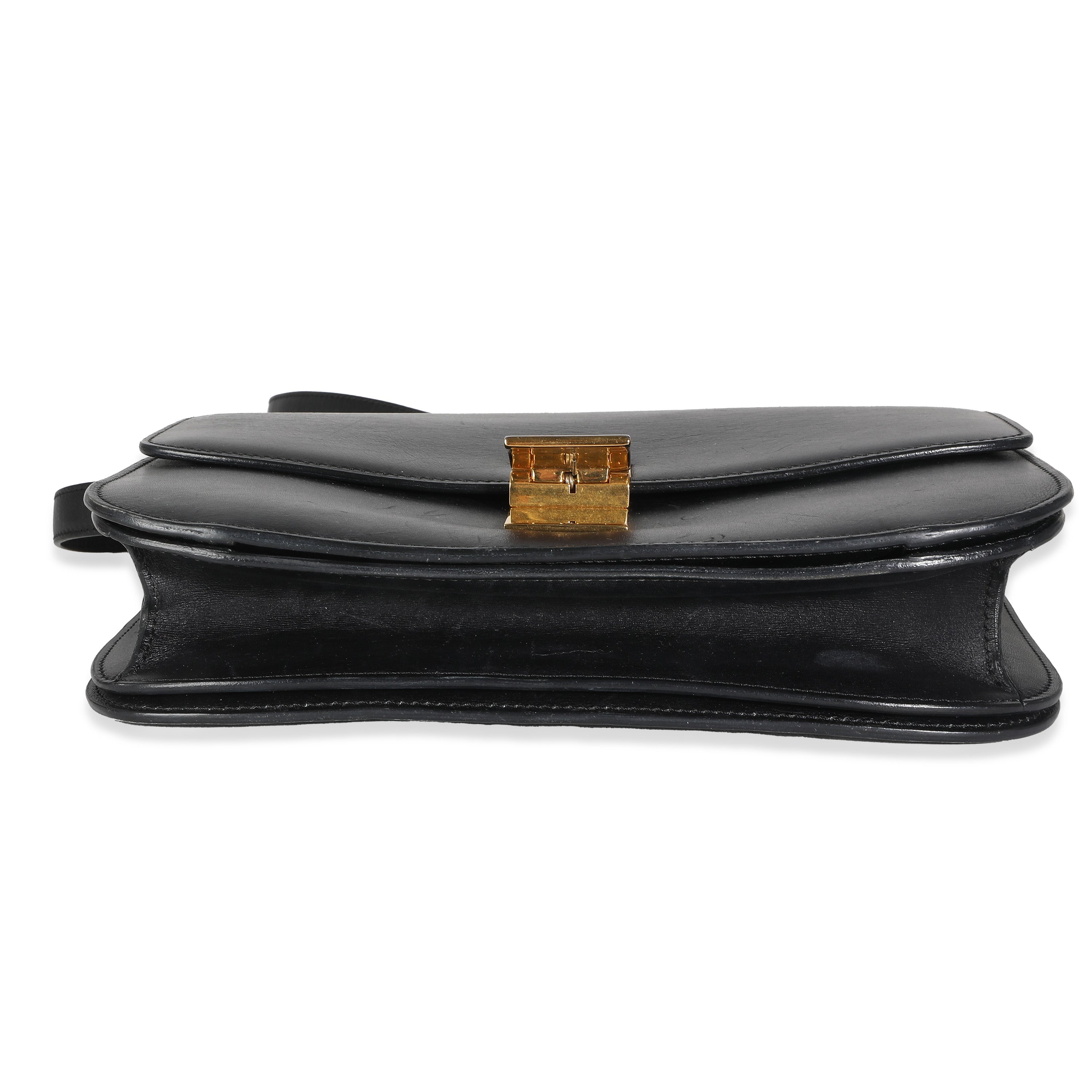 Celine Black Boxcalf Leather Bag With GHW ASC5196