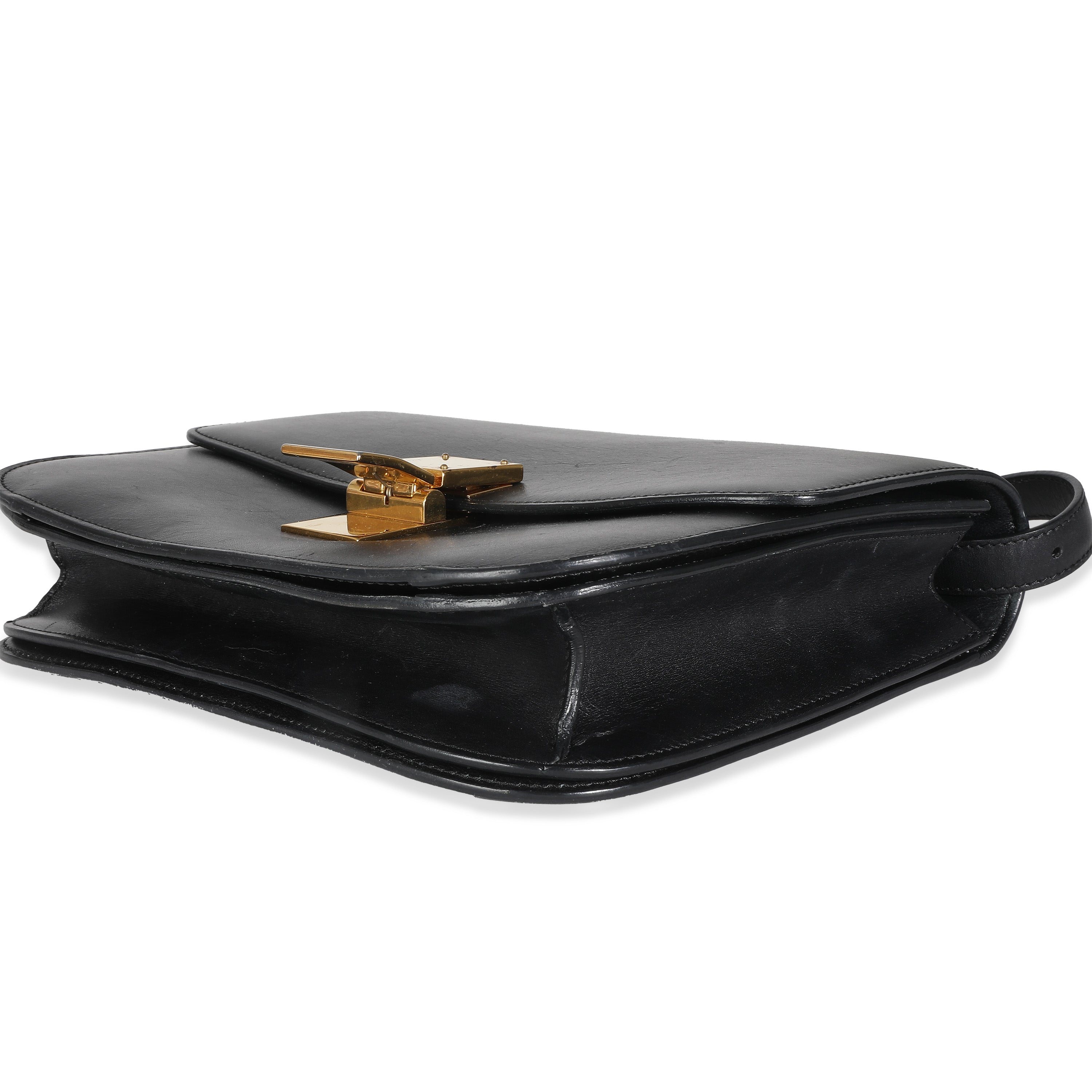 Celine Black Boxcalf Leather Bag With GHW ASC5196