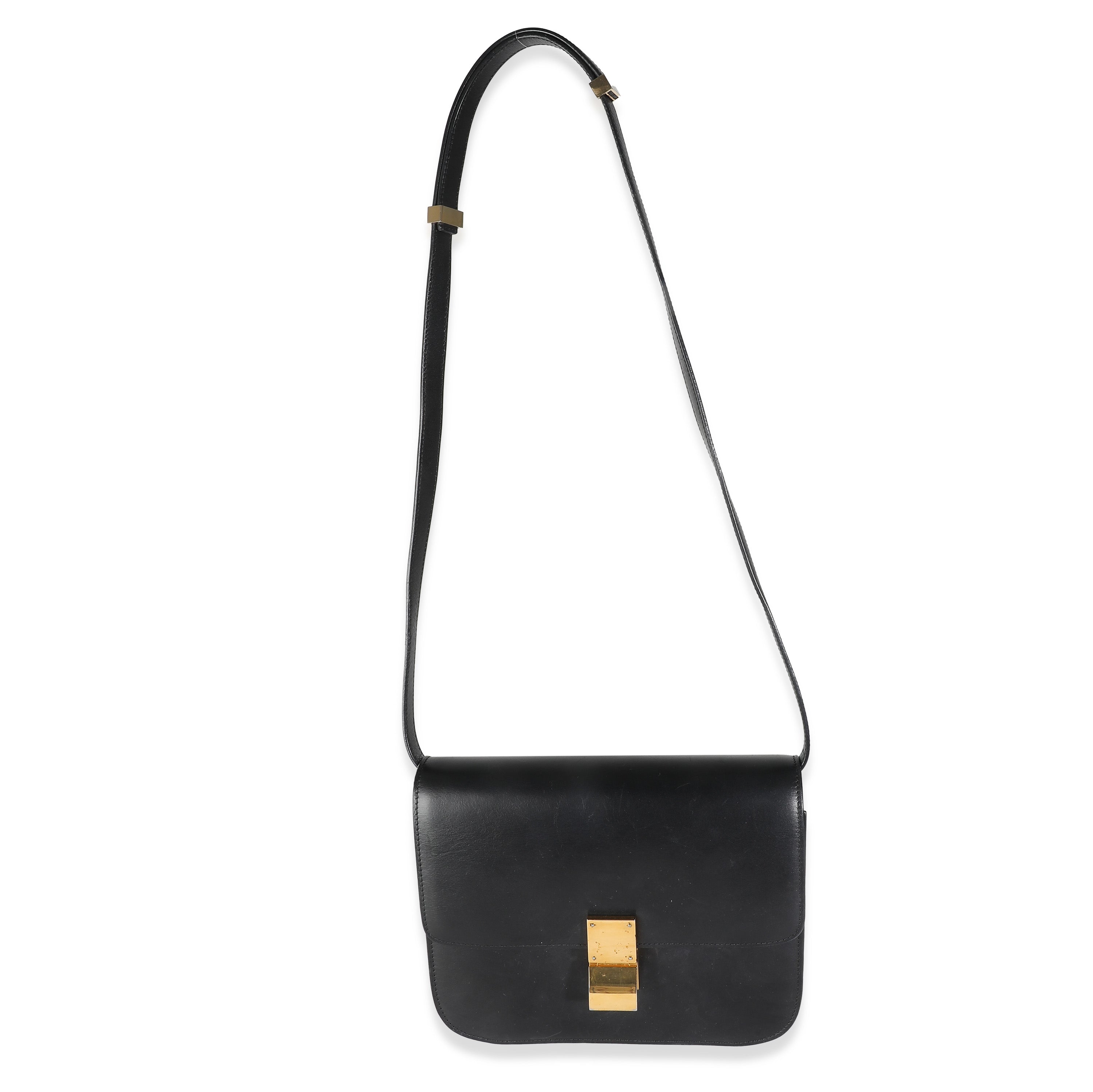 Celine Black Boxcalf Leather Bag With GHW ASC5196