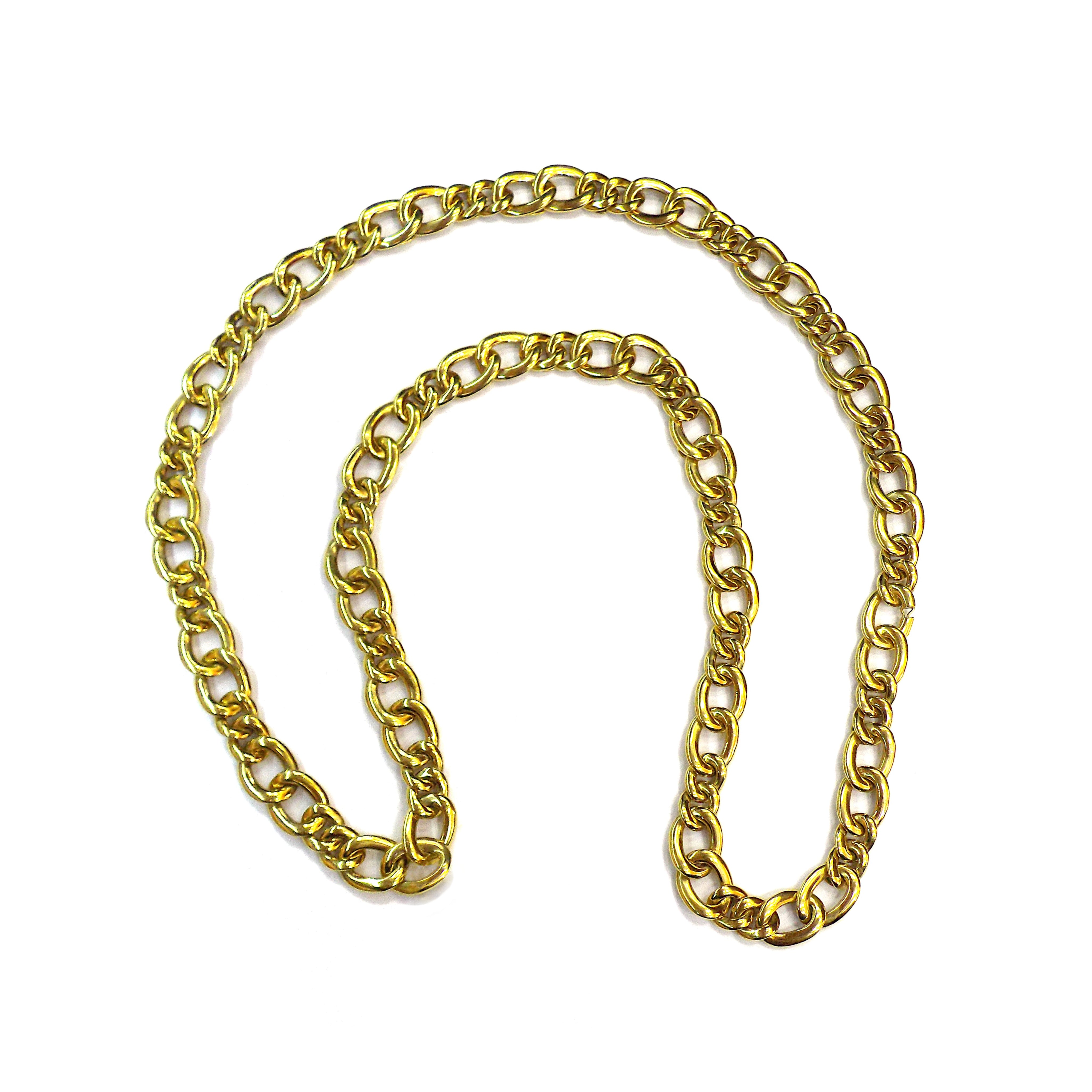 Bulgari 18K Yellow Gold Long 31.5" Curb Chain Necklace ASC5369