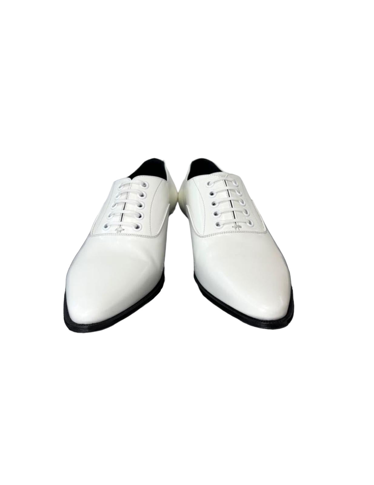 Celine White Leather Flat Shoes - 36