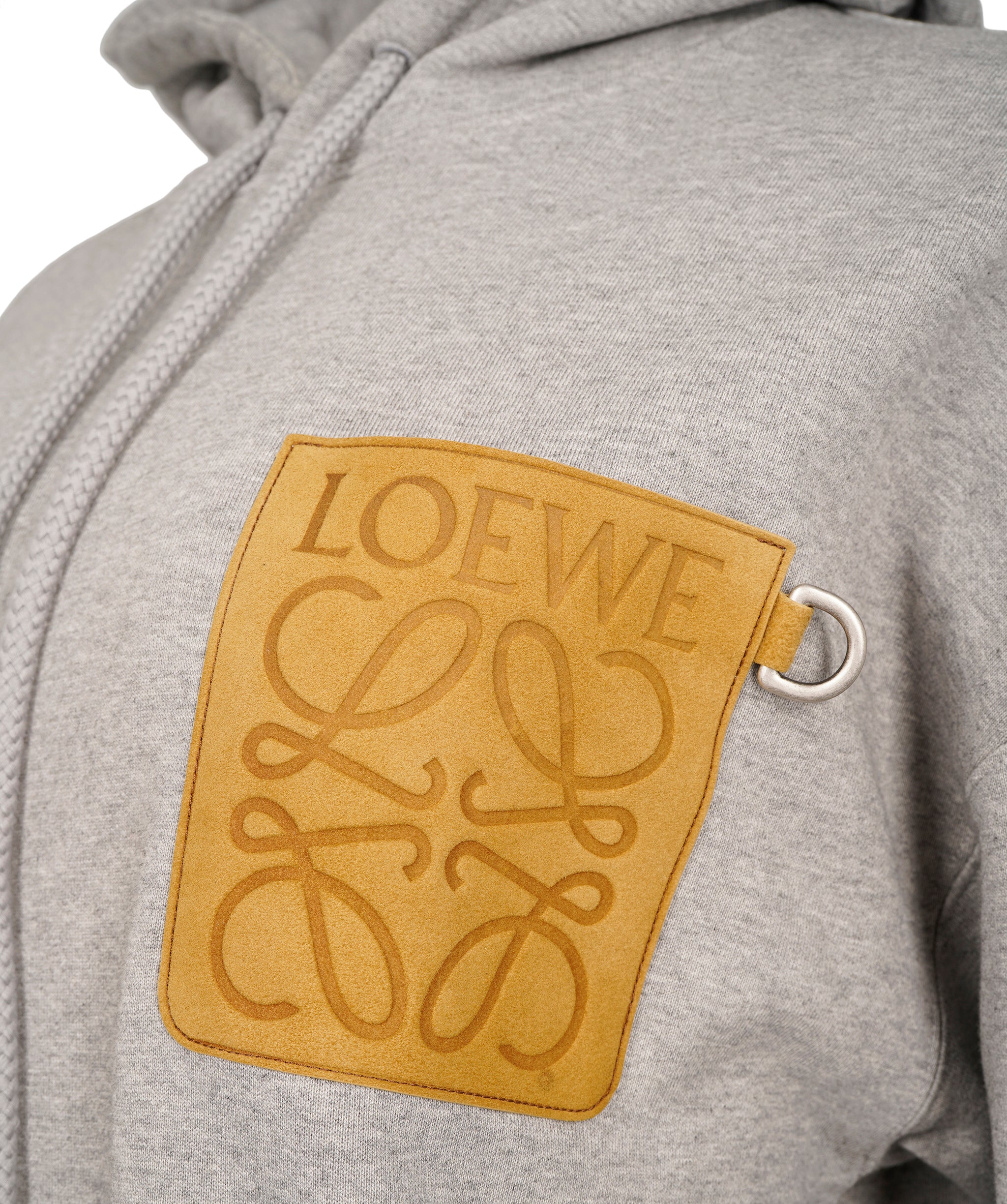 Loewe Grey Logo Patch Anagram Hoodie  ALC2011