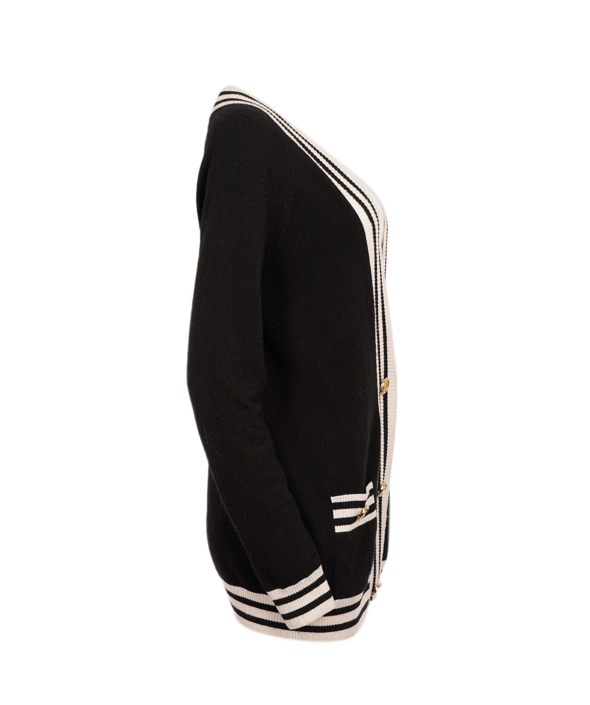 Balmain Black and White Logo Cardigan  ALC2015