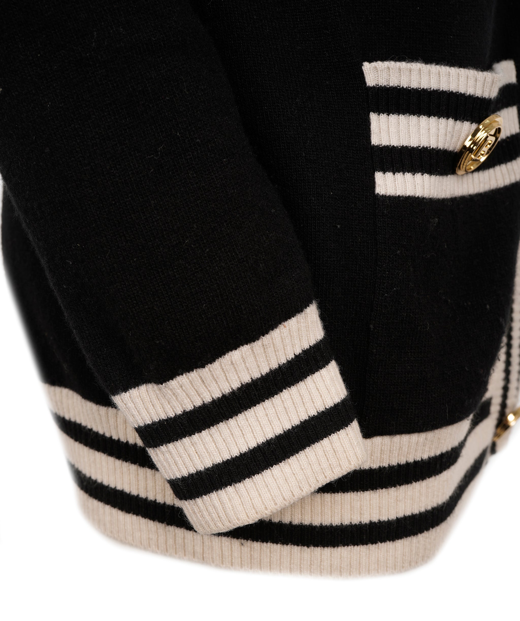 Balmain Black and White Logo Cardigan  ALC2015