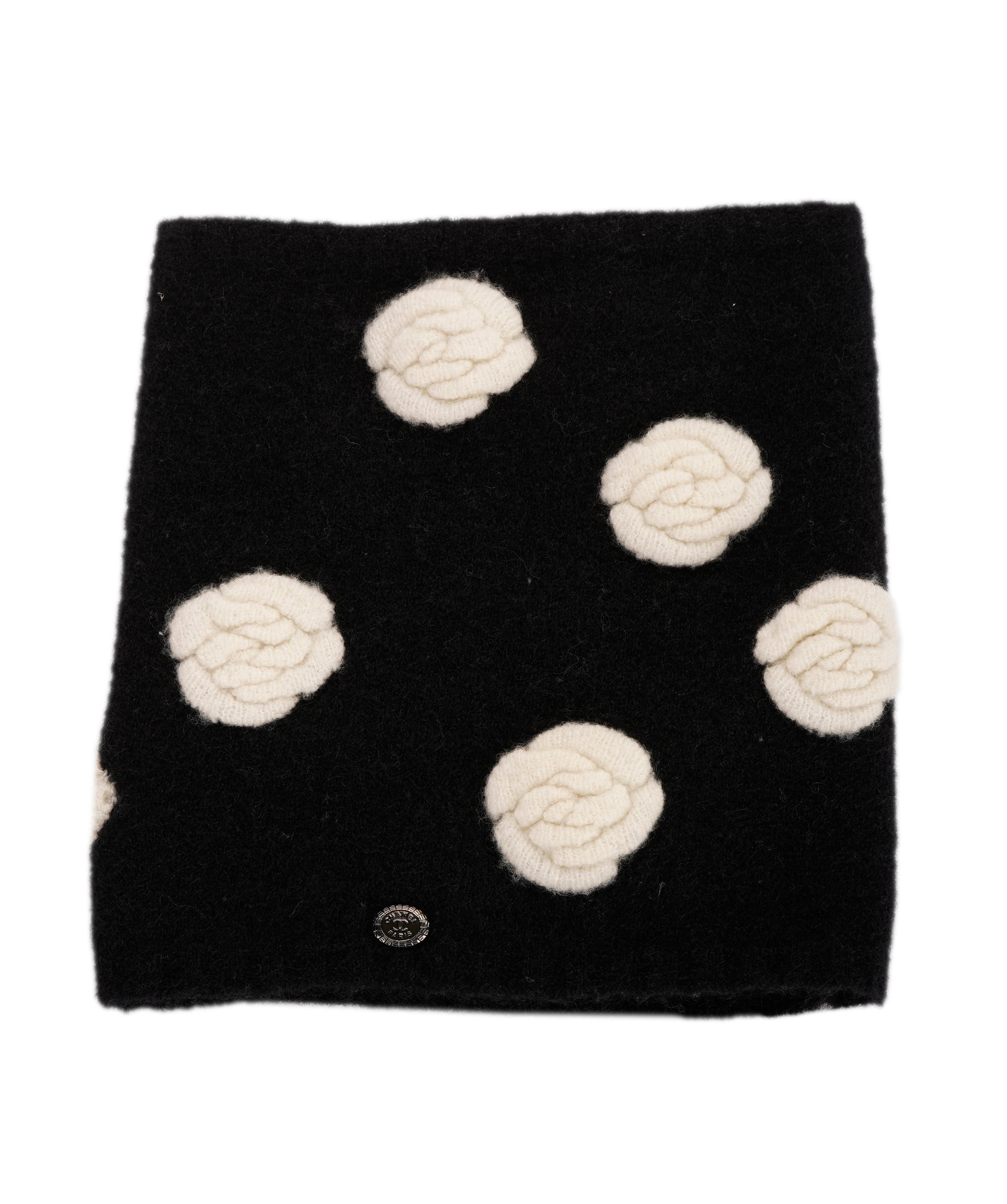 Chanel camellia flower black snood - AJC0840