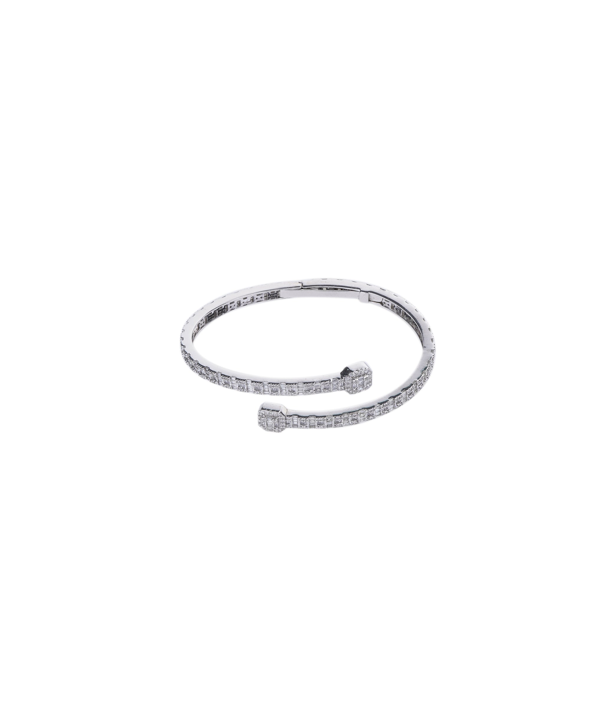 White Gold Diamond Bangle ASC5617