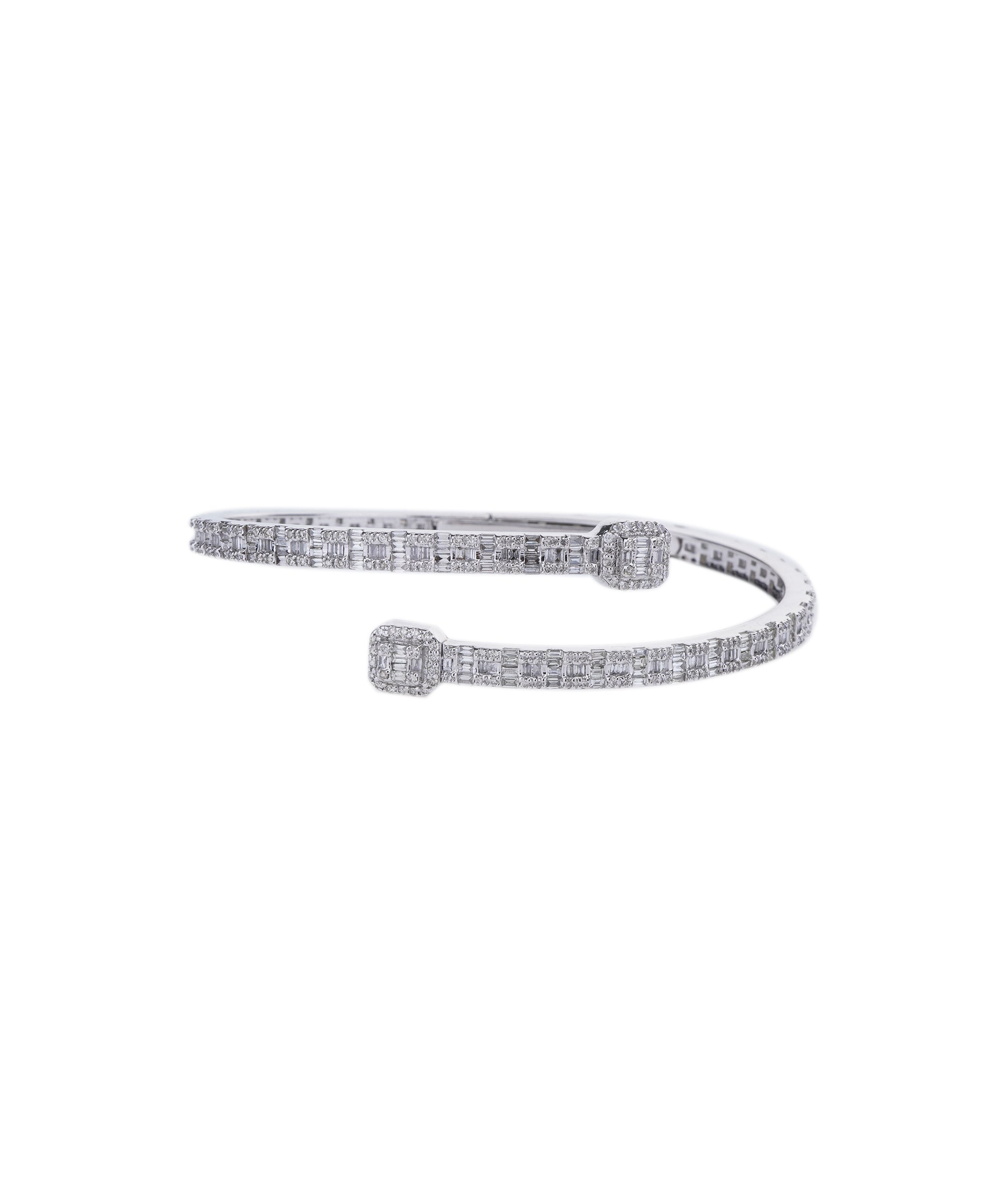 White Gold Diamond Bangle ASC5617