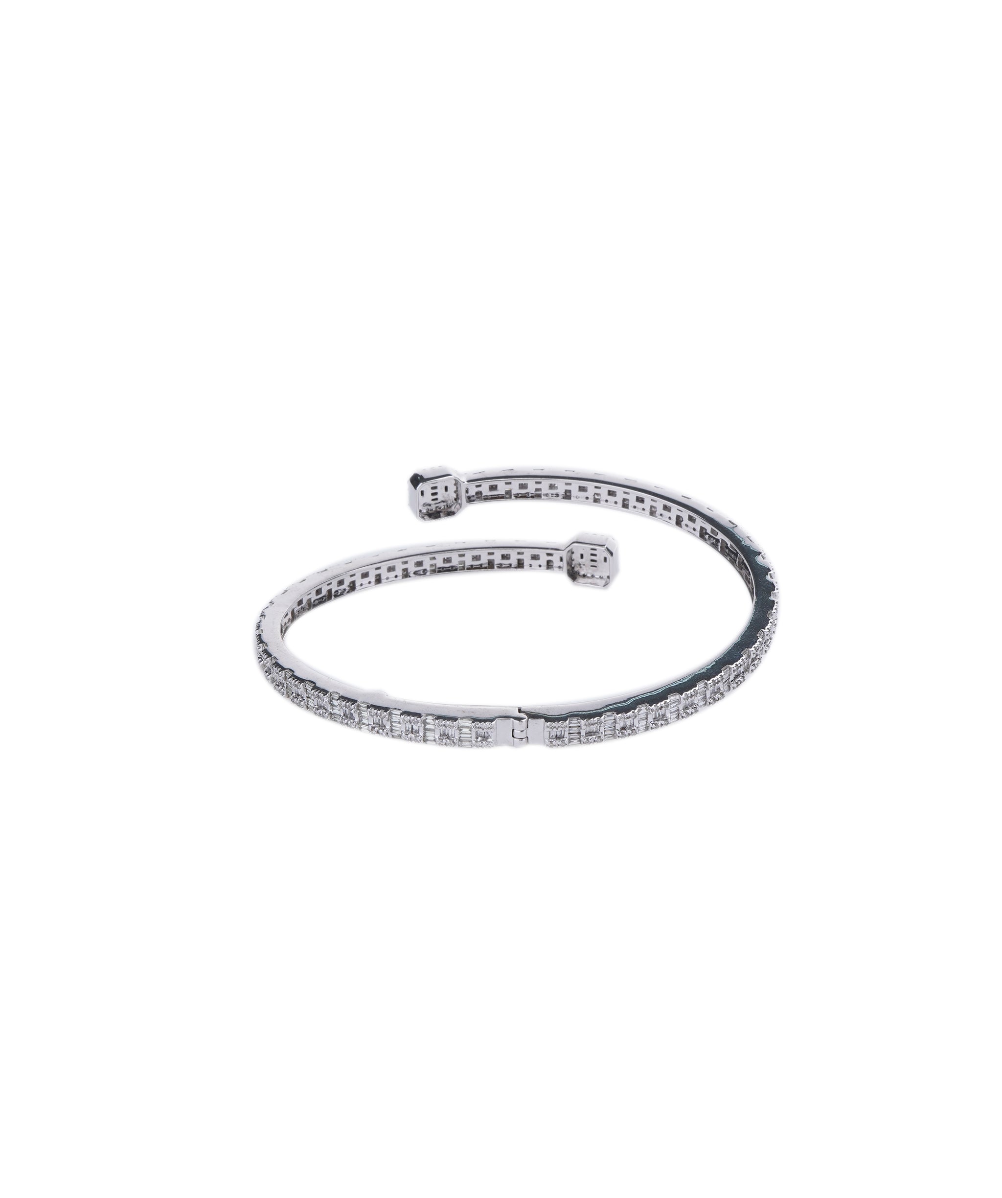 White Gold Diamond Bangle ASC5617