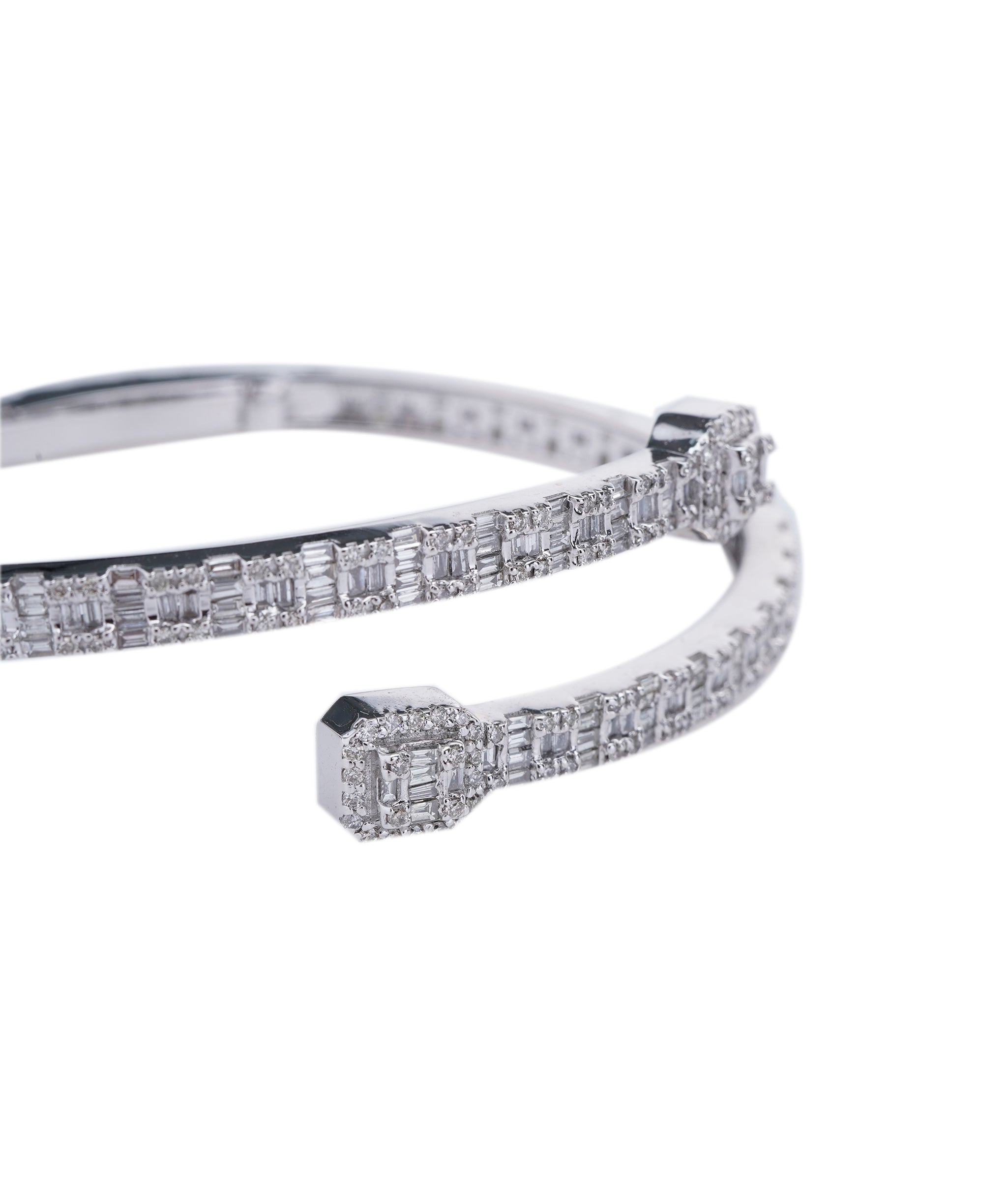 White Gold Diamond Bangle ASC5617