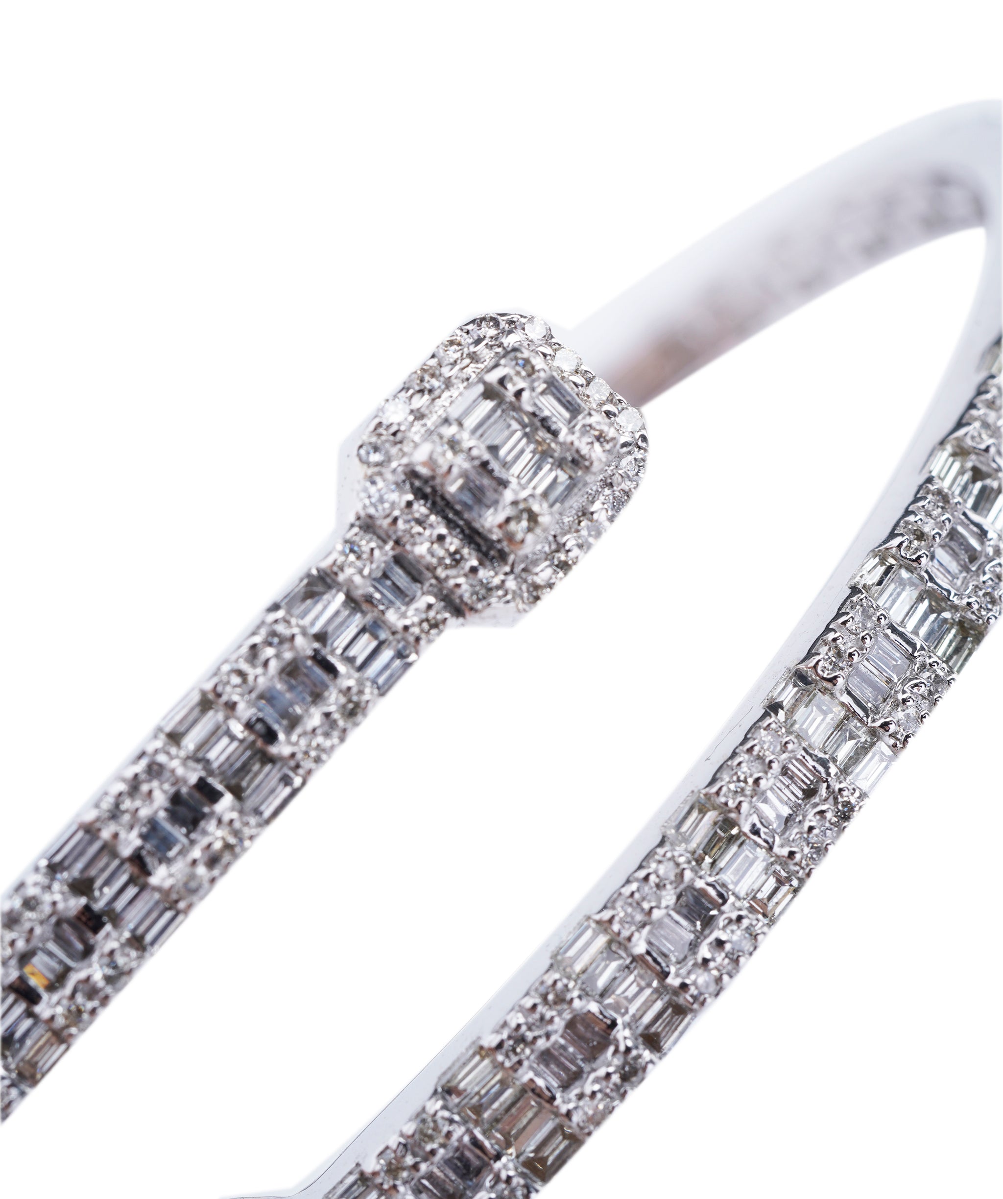 White Gold Diamond Bangle ASC5617