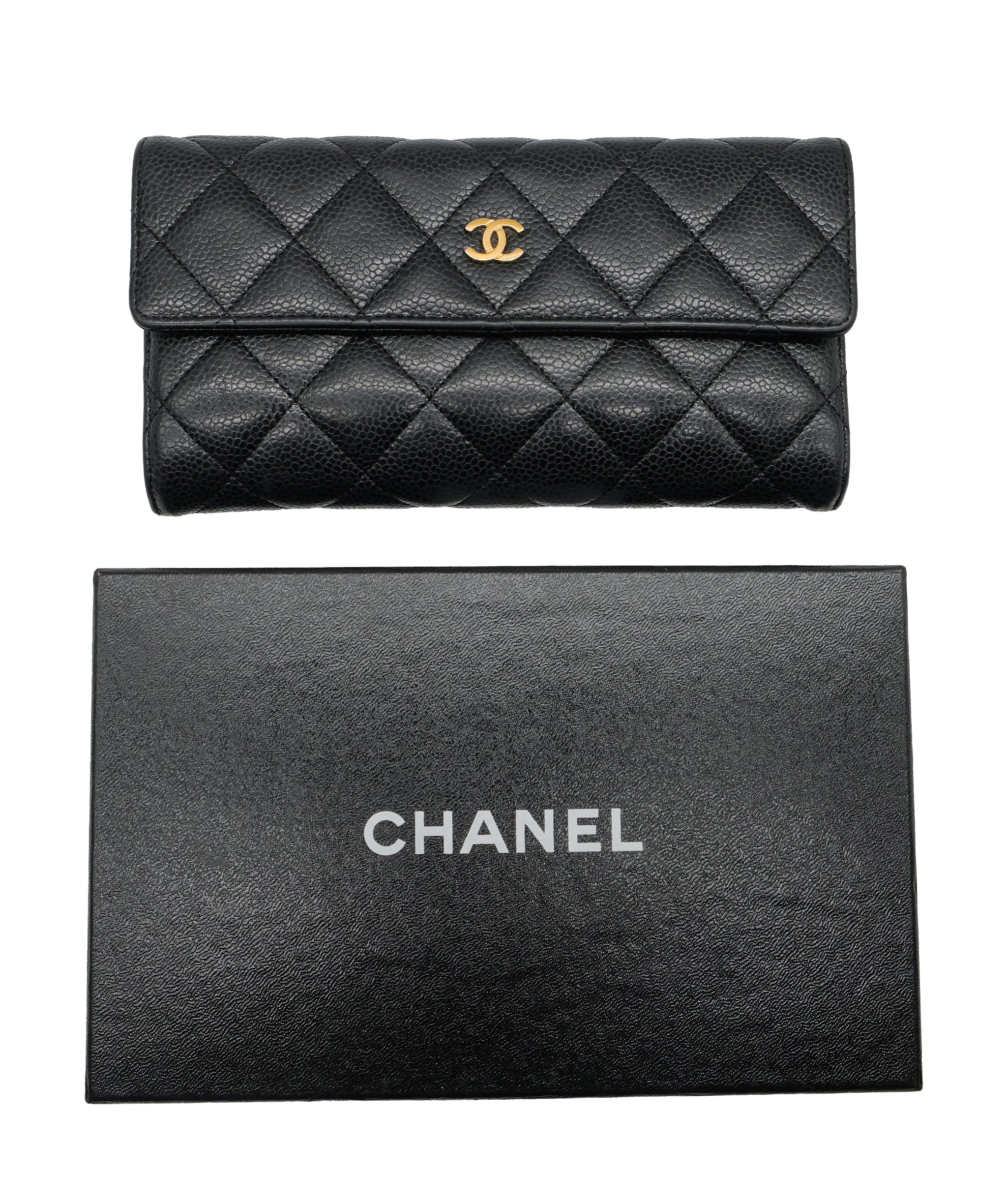 Chanel Matelasse Caviar Navy Long Wallet  yk12519 DXBS0330