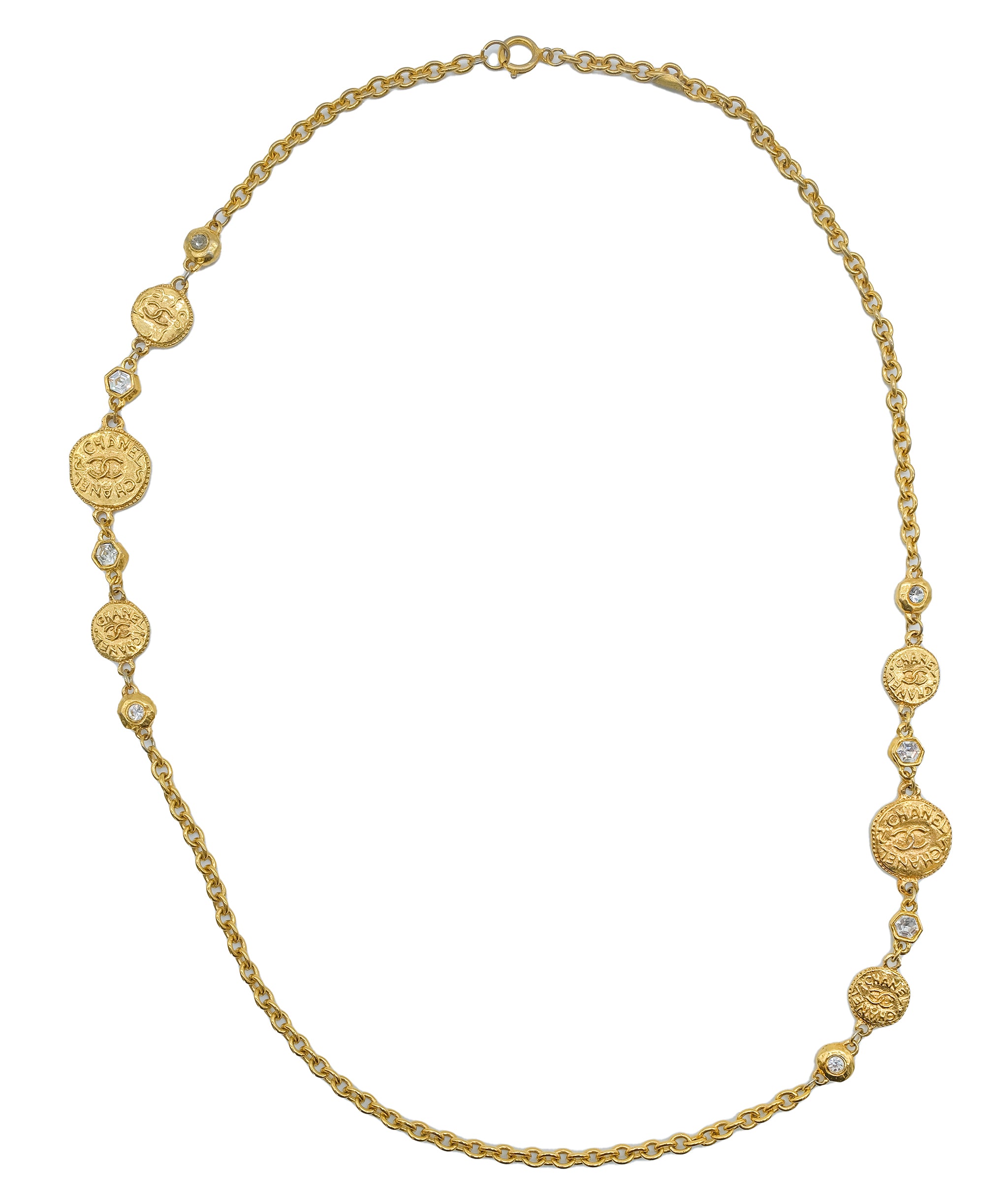 Chanel Coco Medal Gold Necklace ASC5291