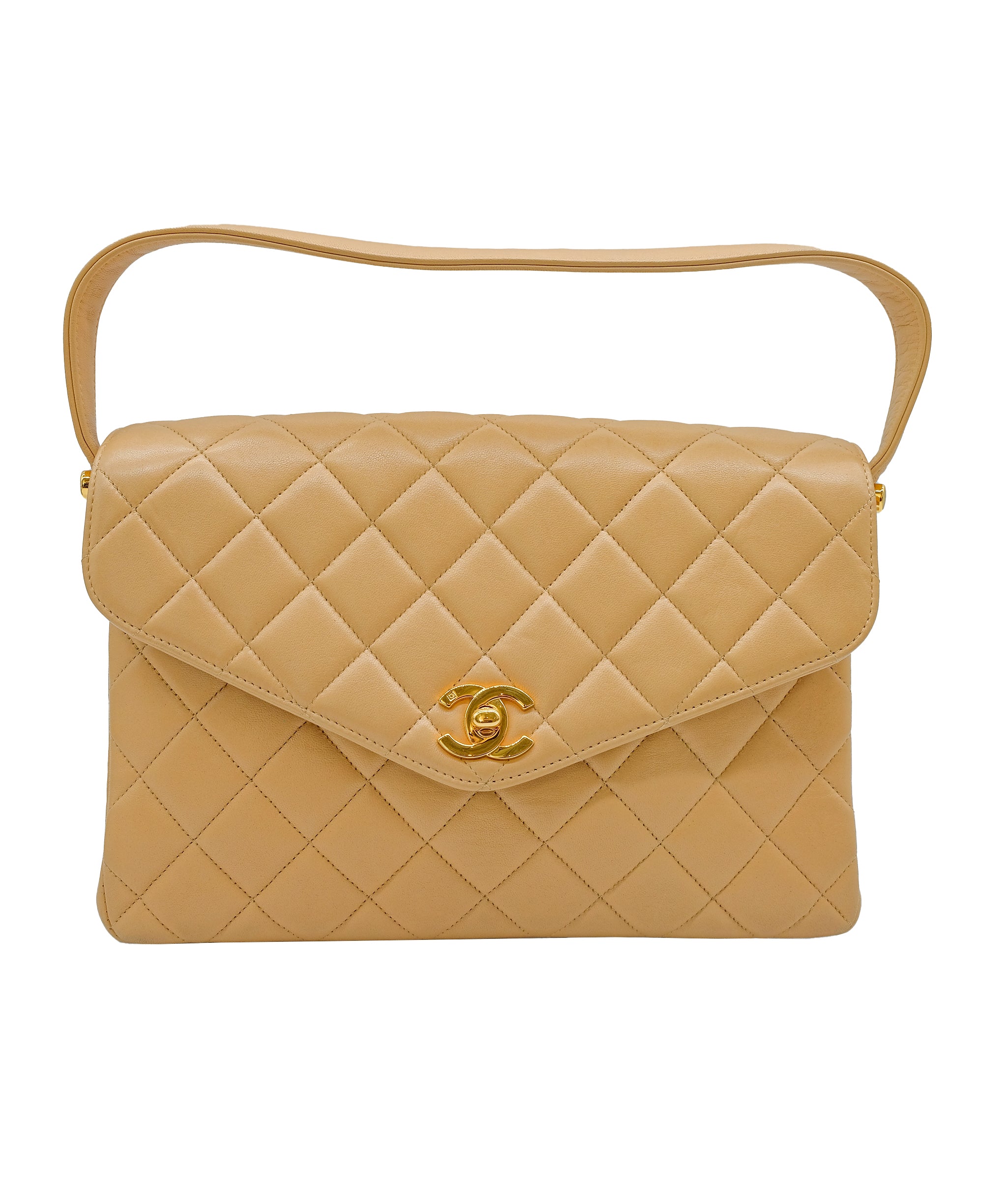 Chanel Beige Lambskin Medium Envelop Beige Lambskin ASC5266