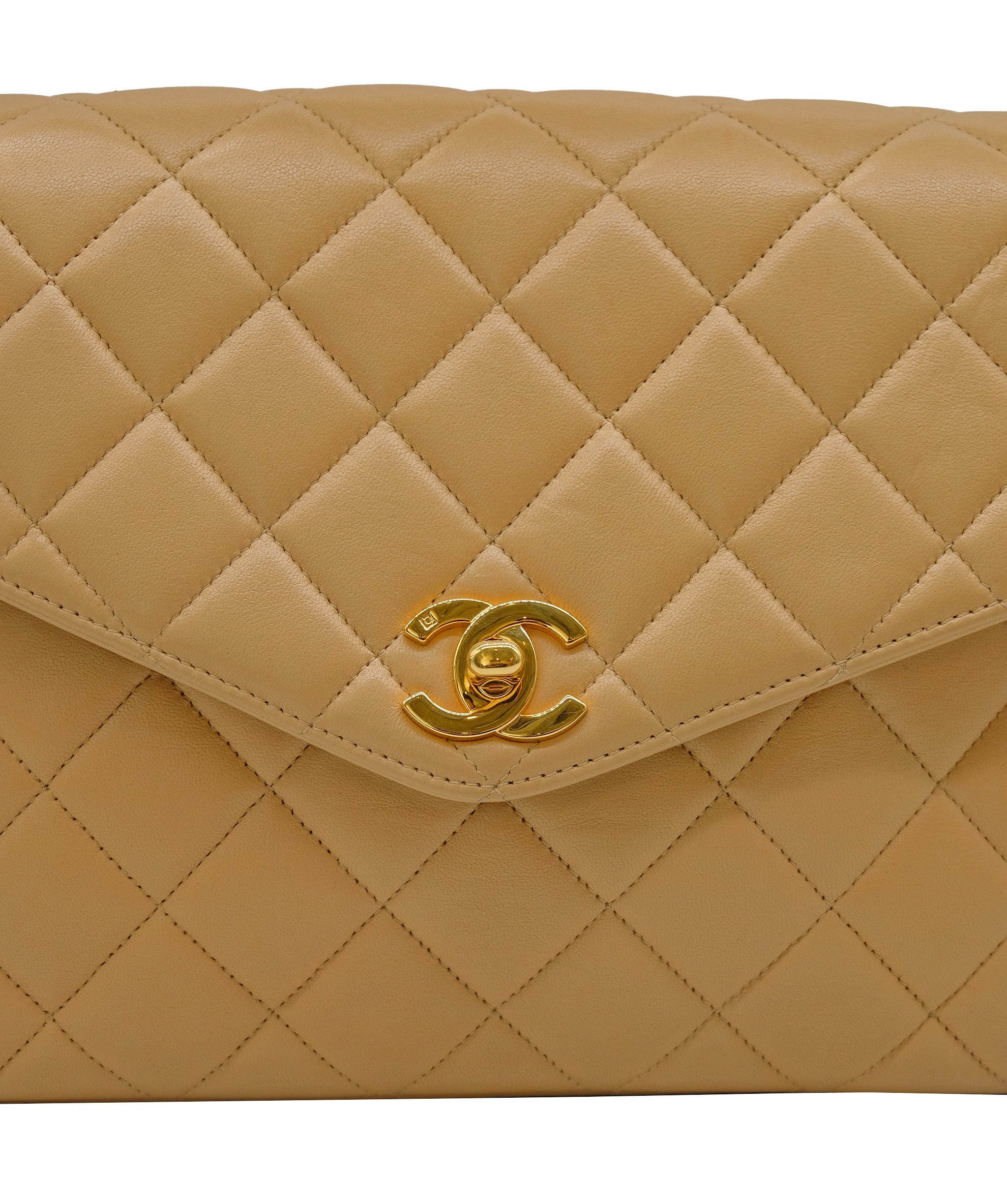 Chanel Beige Lambskin Medium Envelop Beige Lambskin ASC5266