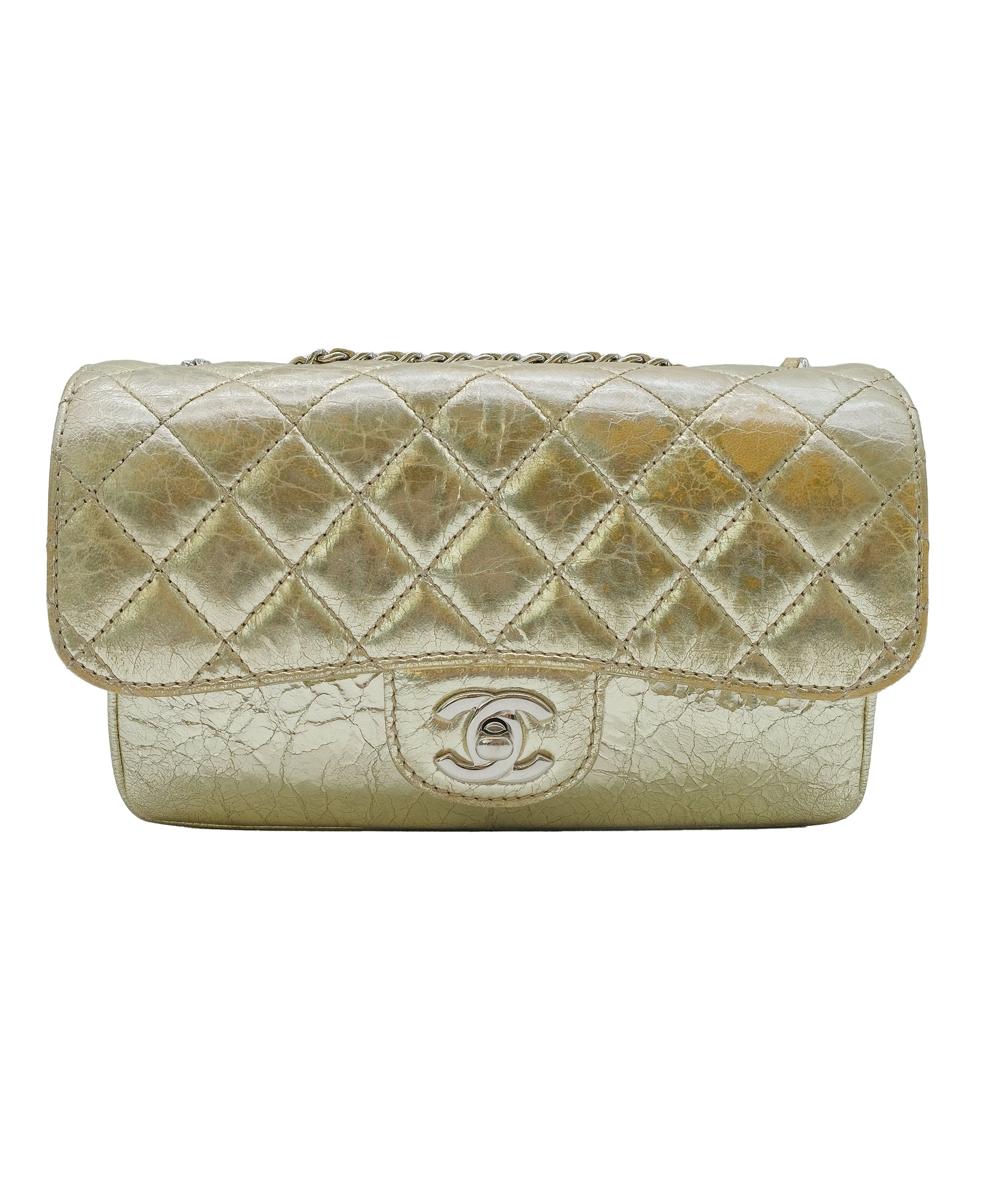 Chanel Gold Metallic Lambskin Flap ASC5312