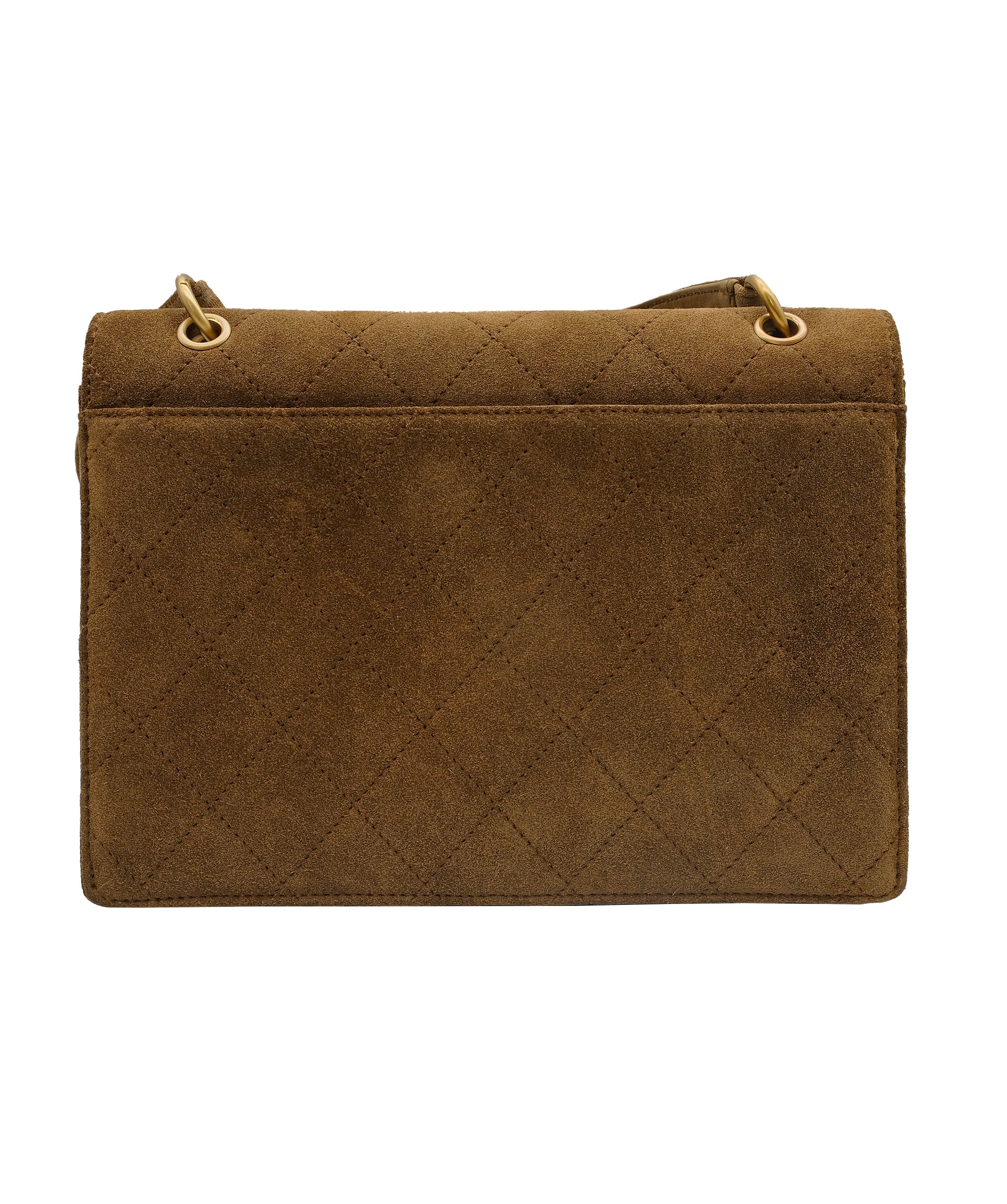 Chanel Flap Bag Brown Suede ASC5295