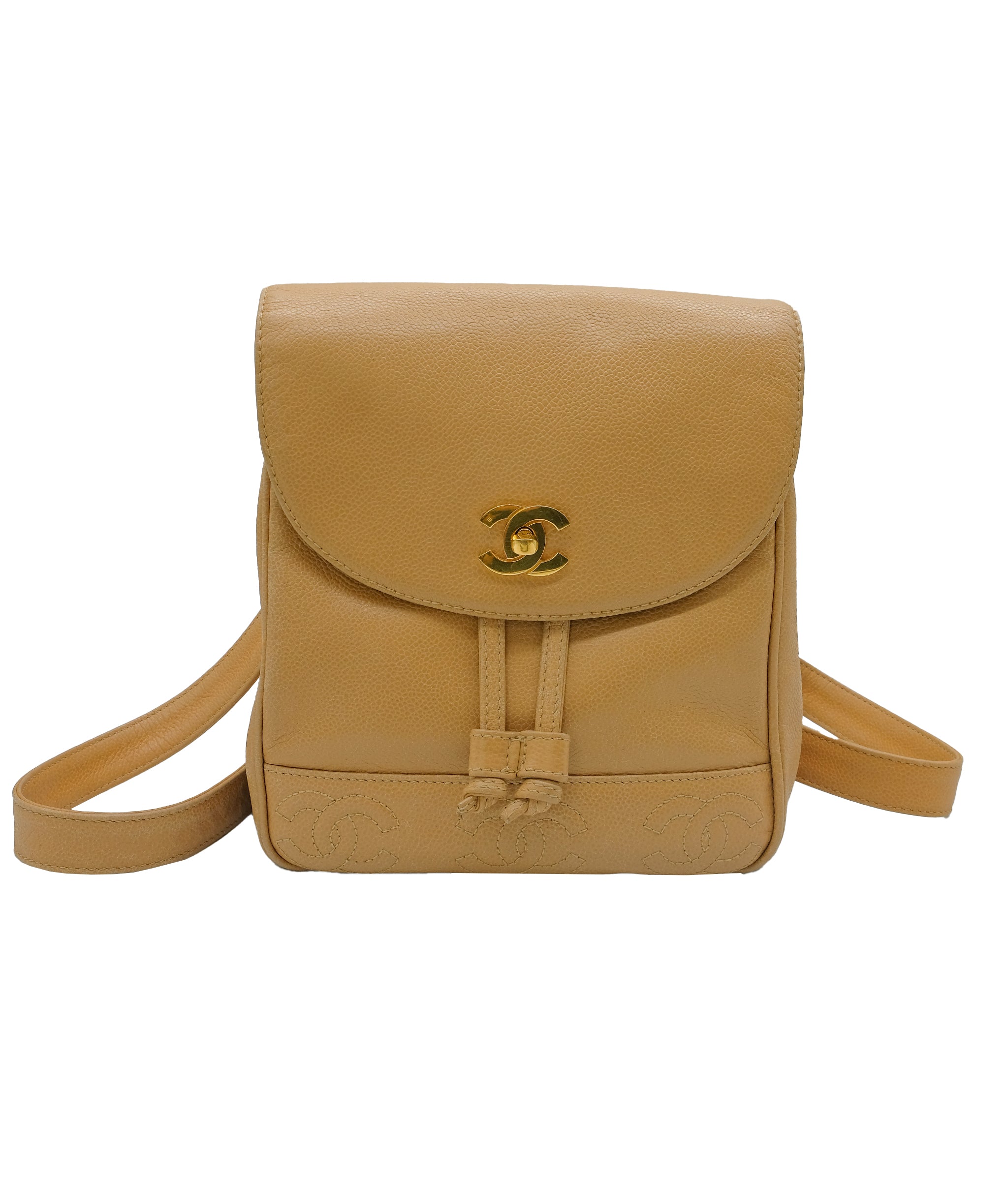 Chanel Beige Caviar Backpack GHW Beige Caviar ASC5263